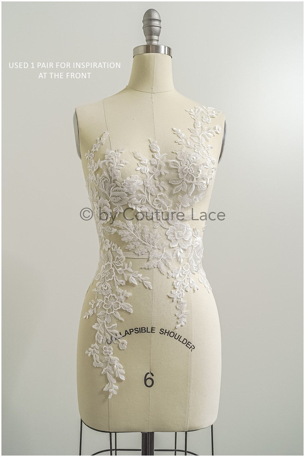 romantischer Blumen-Aufnäher/ Baumwollblumen Applikation/ Hochzeitskleid Spitze Applikation/ Brautblume Applikation// A22-286