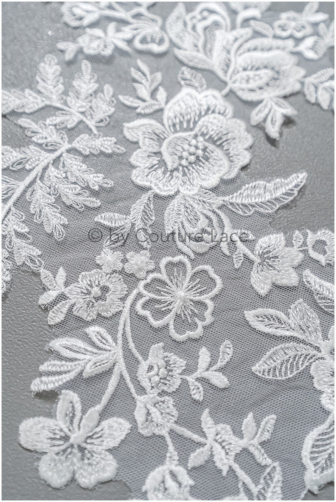 romantischer Blumen-Aufnäher/ Baumwollblumen Applikation/ Hochzeitskleid Spitze Applikation/ Brautblume Applikation// A22-286