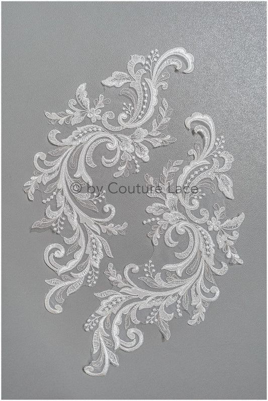 patch romantique en dentelle de fleurs sauvages/ applique de fleur de coton/ applique de dentelle de robe de mariée// A22-301