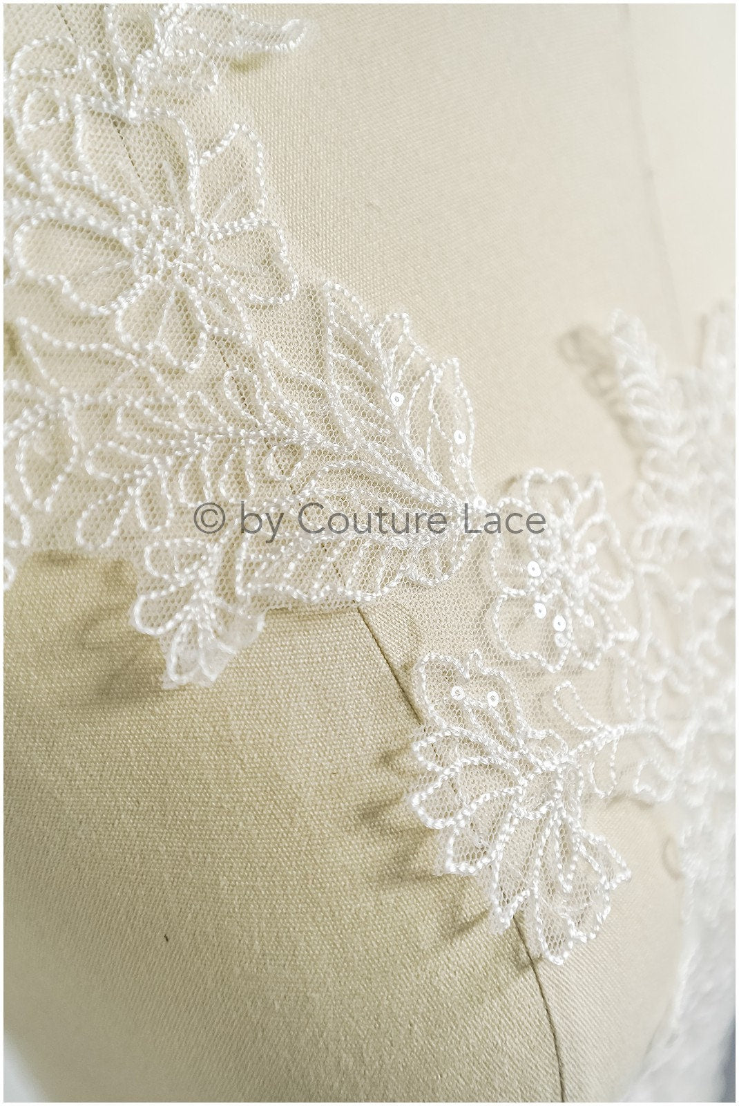 filigree wildflower lace patch/ off-white flower applique/ wedding dress lace applique/ bridal flower applique// A23-307