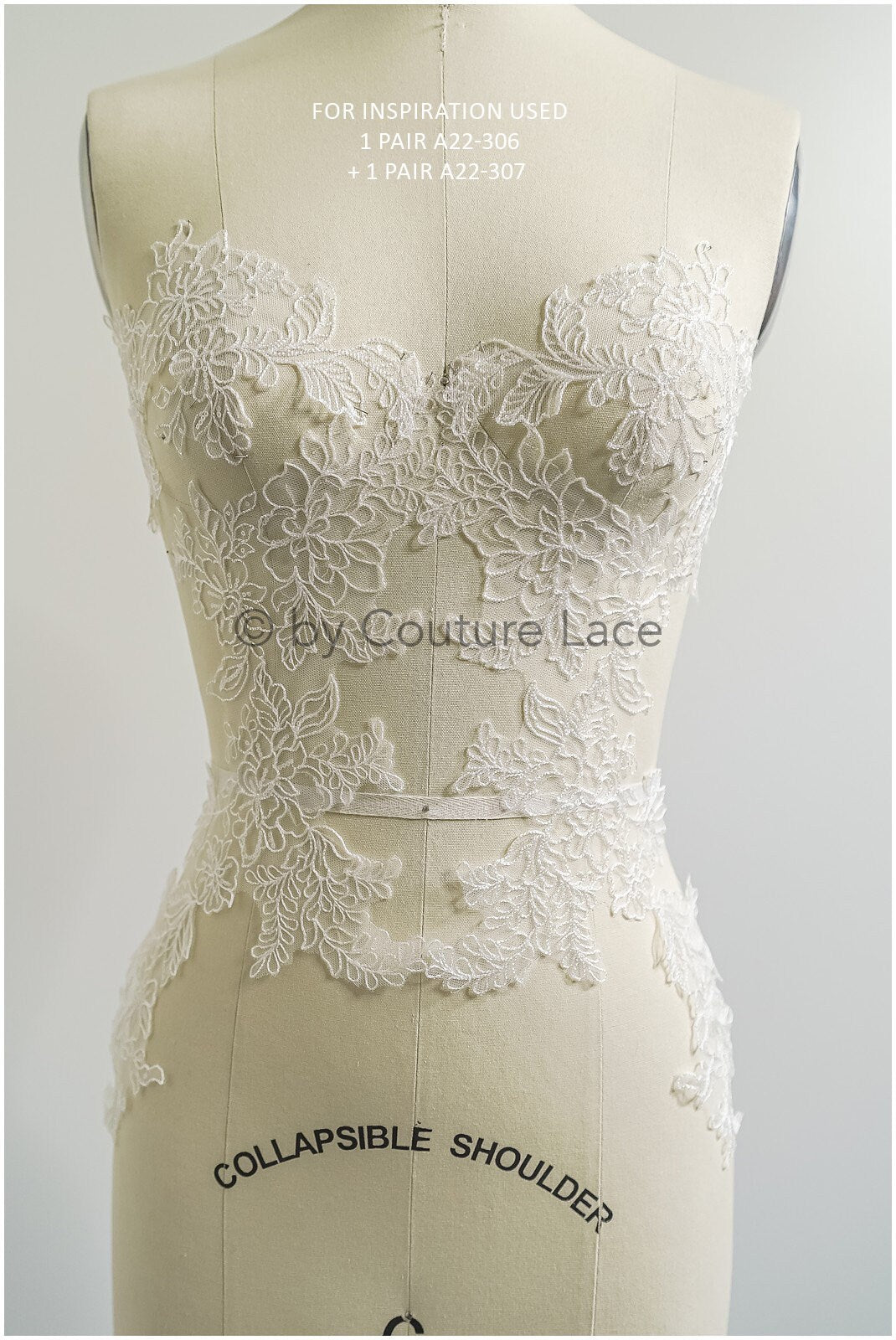 filigree wildflower lace patch/ off-white flower applique/ wedding dress lace applique/ bridal flower applique// A23-306/