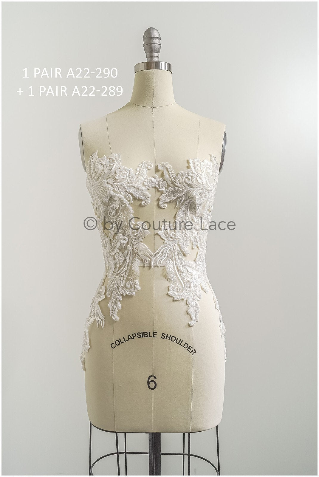 Schwerer Perlen Aufnäher/ Perlenblumen Applikation/ Brautkleid Spitze Applikation/ Brautblatt Patch Applikation// A23-290