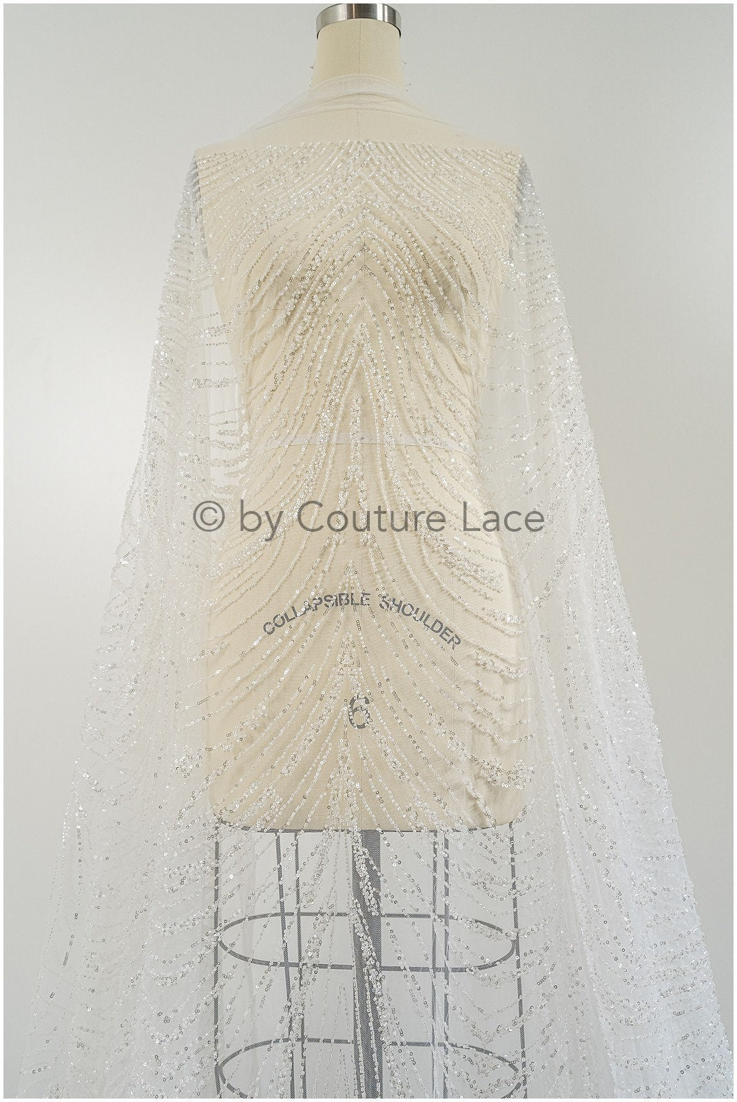 Perlen Spitze Stoff/ Couture Spitze Stoff/ Braut Spitze Stoff/ Perlen Perlen Spitze// L23-175
