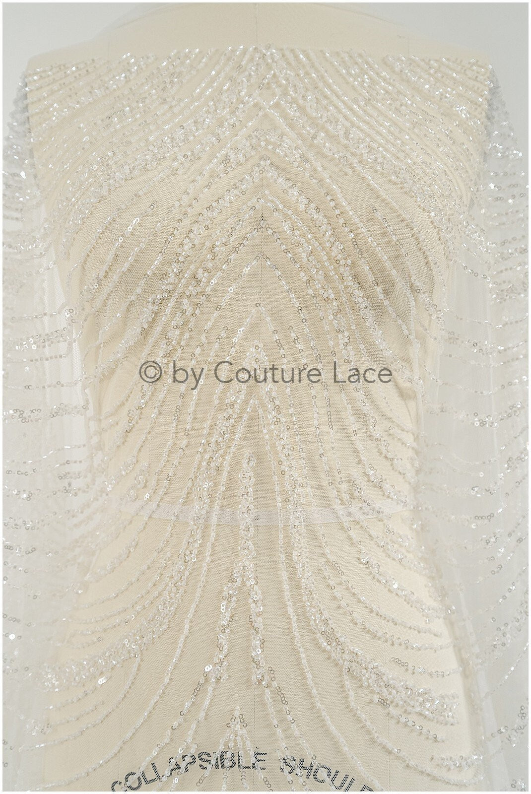 Perlen Spitze Stoff/ Couture Spitze Stoff/ Braut Spitze Stoff/ Perlen Perlen Spitze// L23-175