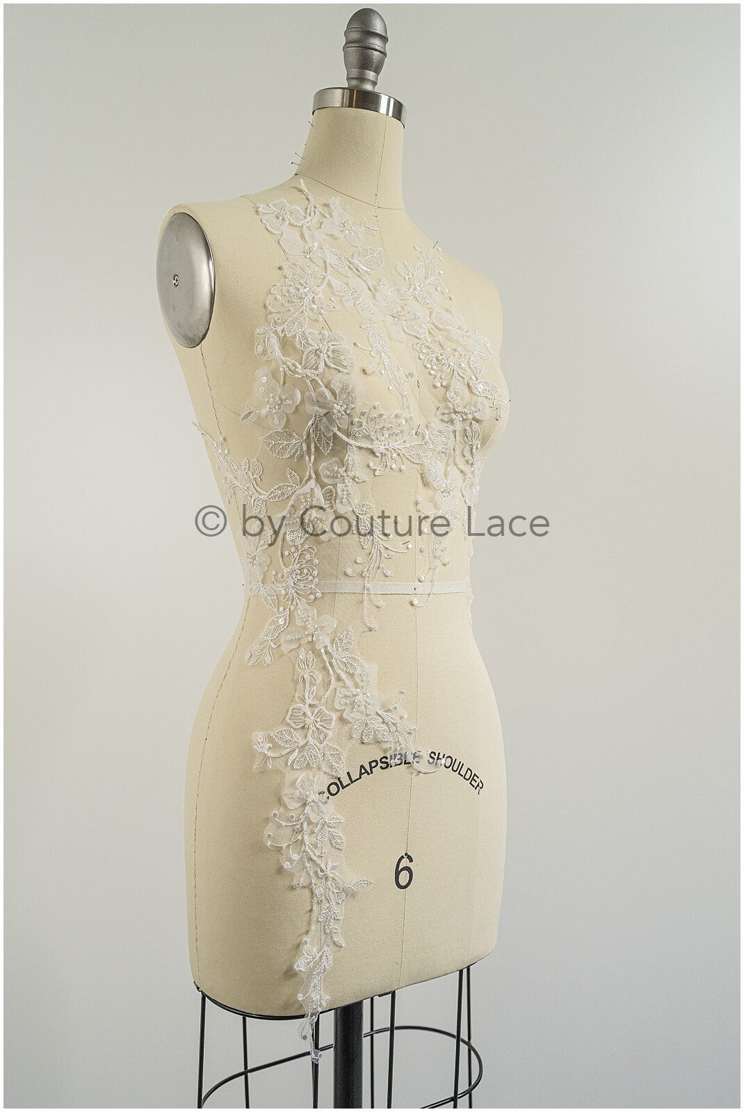 Perlen Blumen Applikation / Perlen Braut Aufnäher / Braut Aufnäher / A23-049