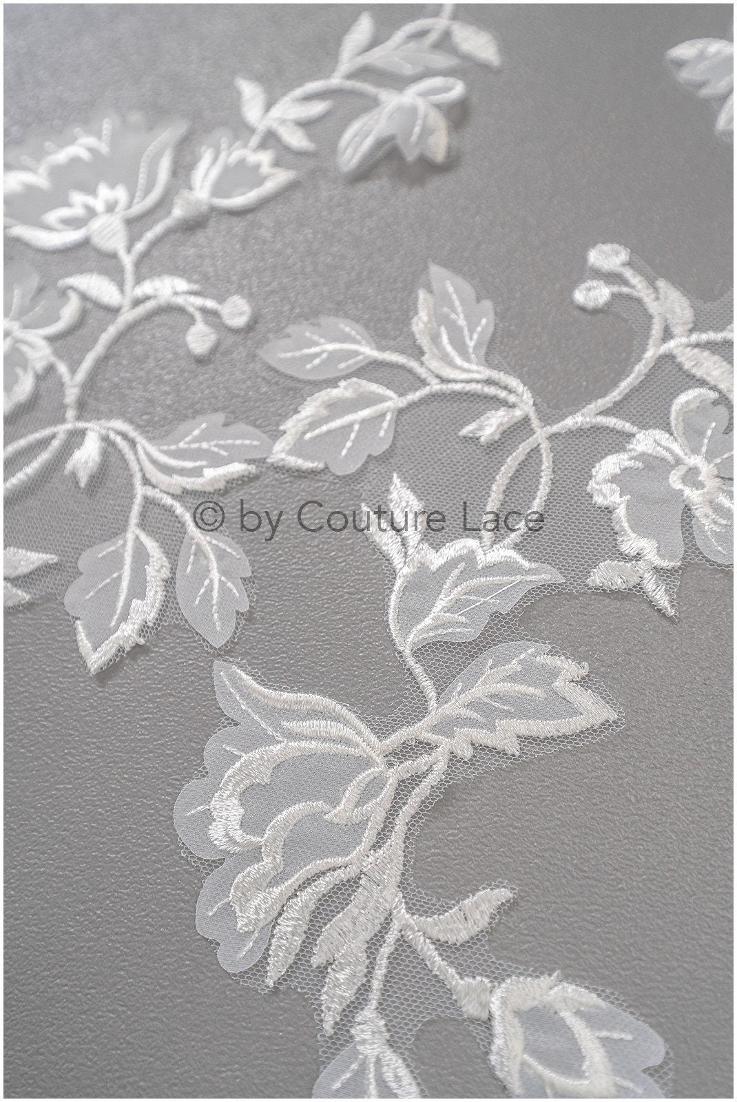 Bestickte 3D Blume Applikation / Braut Aufnäher / Hochzeitskleid Spitzenapplikation / Brautblatt Applikation / A23-166