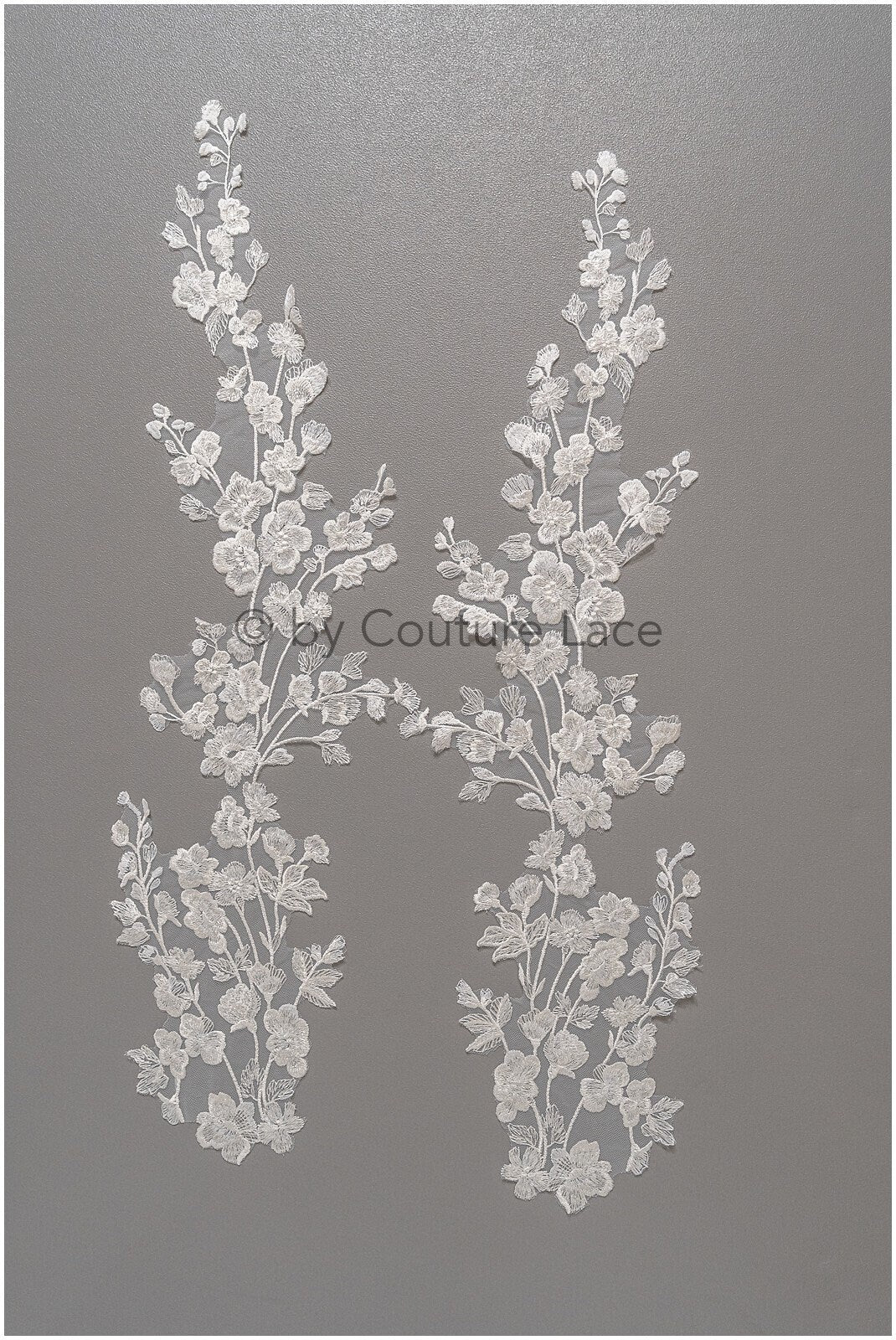 Romantisches verziertes Spitzen Aufnäher/ weiße Verzierung Blumen Applikation/ Hochzeitskleid Spitzen Applikation/ Braut verziertes Muster Applikation / A23-317
