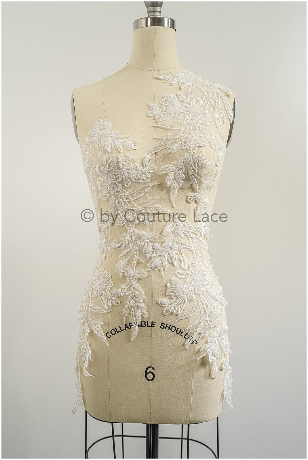 Pearl flower applique/Pearl bridal patch/Wedding dress lace applique/Bridal leaf applique/A23-318