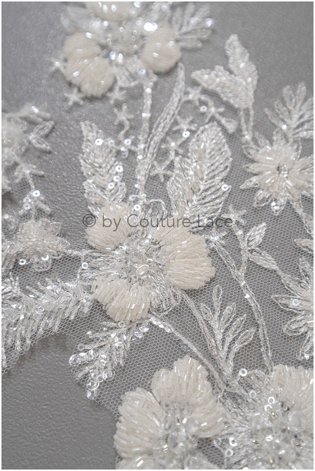 Perlen Perlen Blumen Applikation/ Perlen Braut Aufnäher/ Hochzeitskleid Spitze Applikation/ Brautblatt Applikation/ A23-332