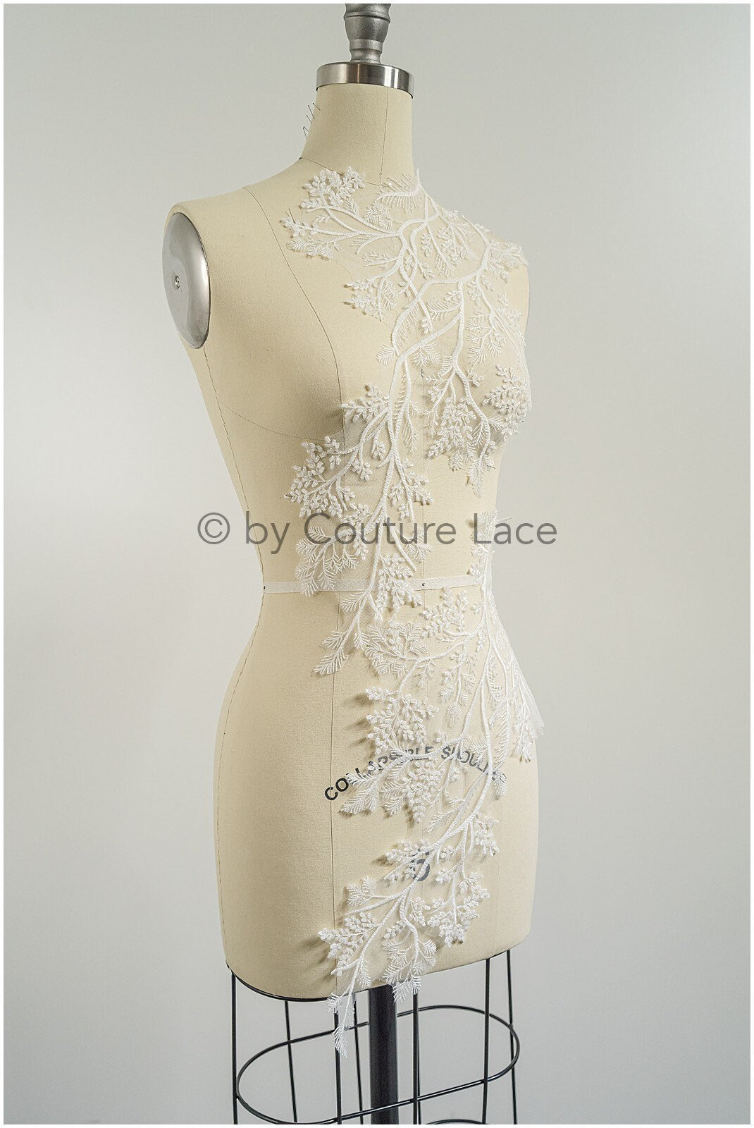 Perlen Blumen Applikation/ Perlen Braut Aufnäher/ Hochzeitskleid Spitzenapplikation/ Brautblatt Applikationen/ A23-334