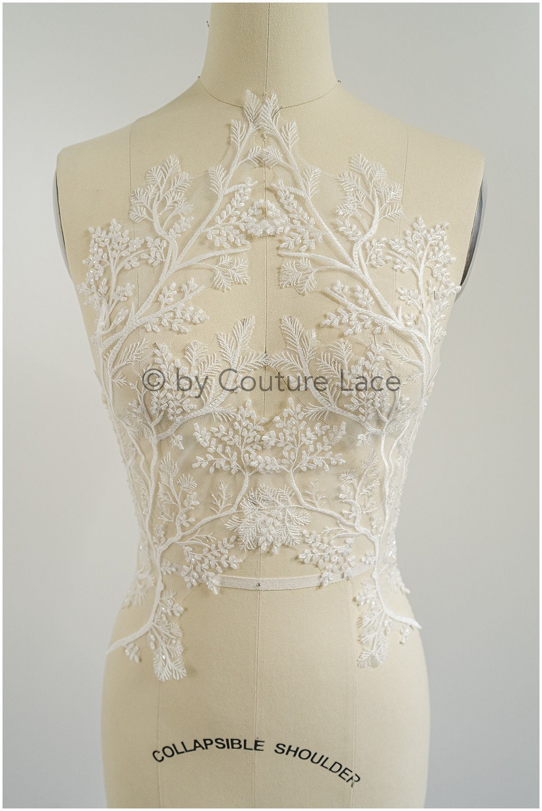 Perlen Blumen Applikation/ Perlen Braut Aufnäher/ Hochzeitskleid Spitzenapplikation/ Brautblatt Applikationen/ A23-334
