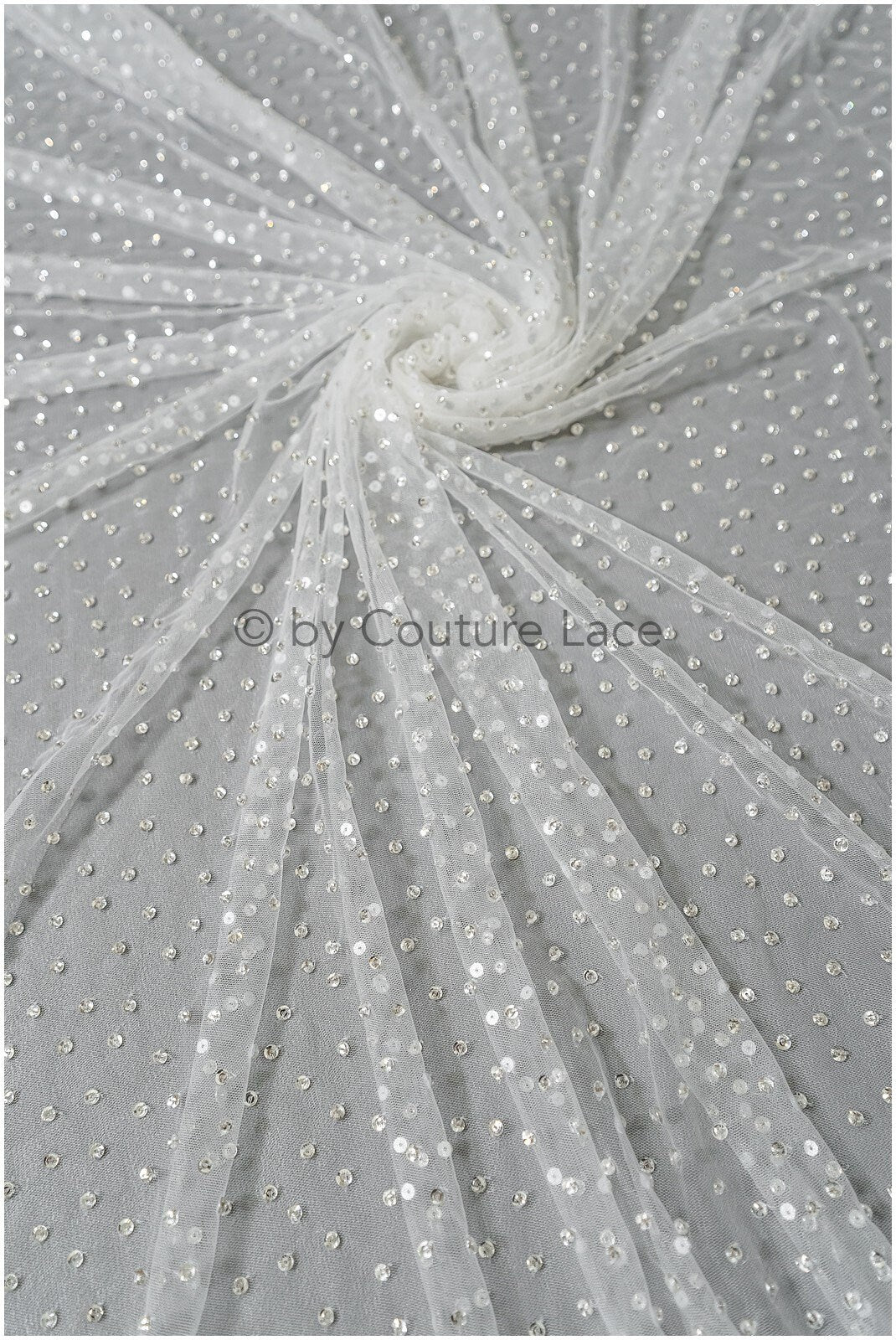 Beautiful tulle fabric with small rhinestones/ Couture fabric with rhinestones/ Swarovski tulle fabric/ Rhinestone tulle// L23-523