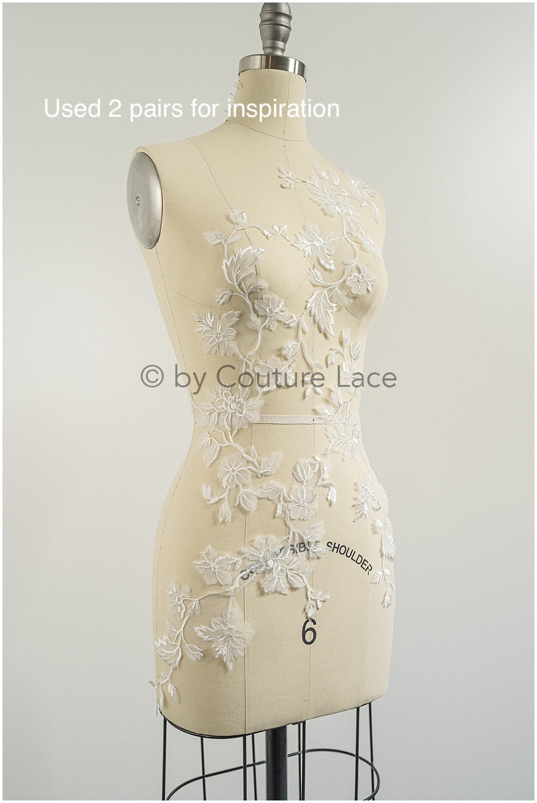 Bestickte 3D Blumen Applikation / Braut Aufnäher / Hochzeitskleid Spitzenapplikation / Brautblatt Applikation / A23-036