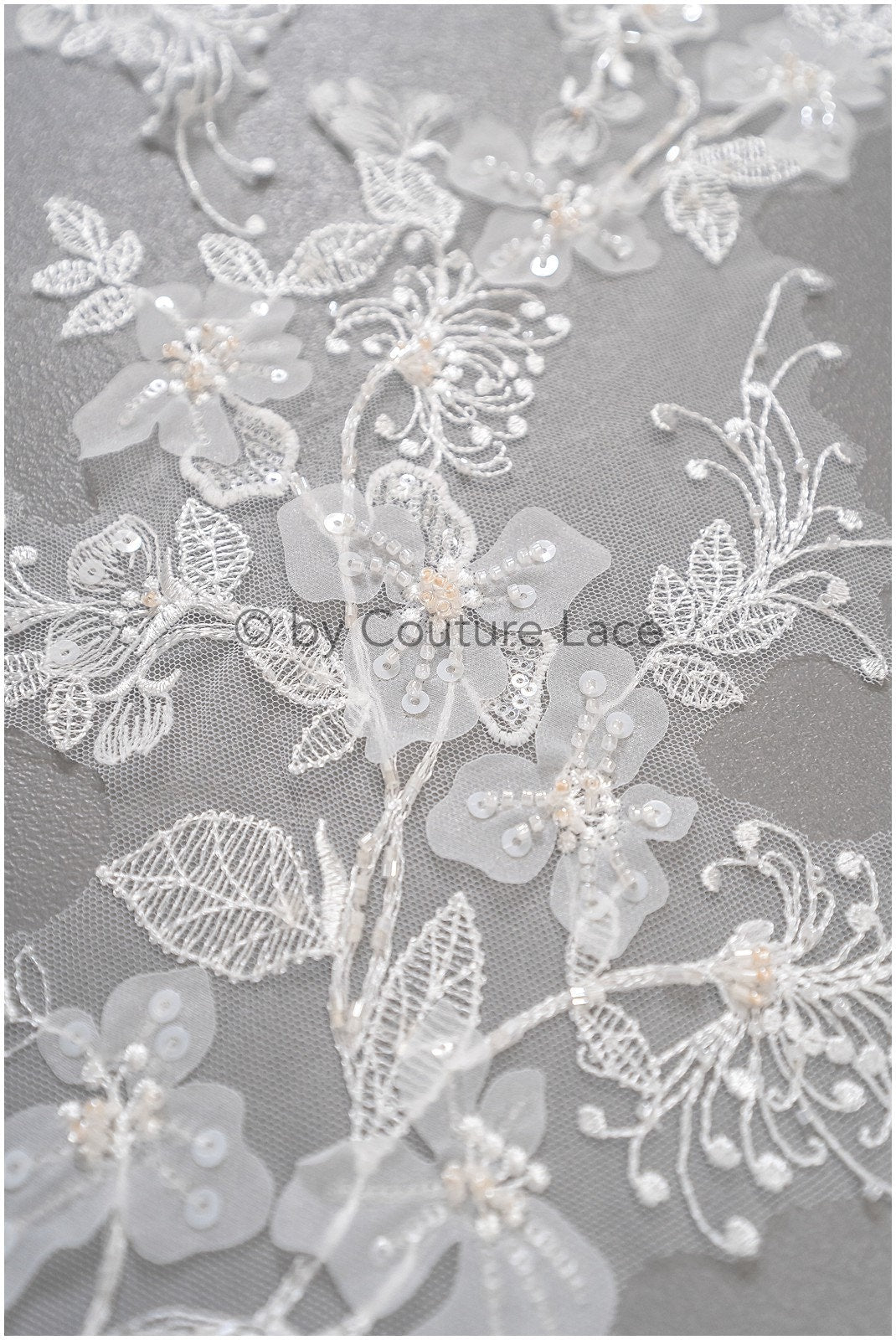 Perlen Blumen Applikation / Perlen Braut Aufnäher / Braut Aufnäher / A23-049