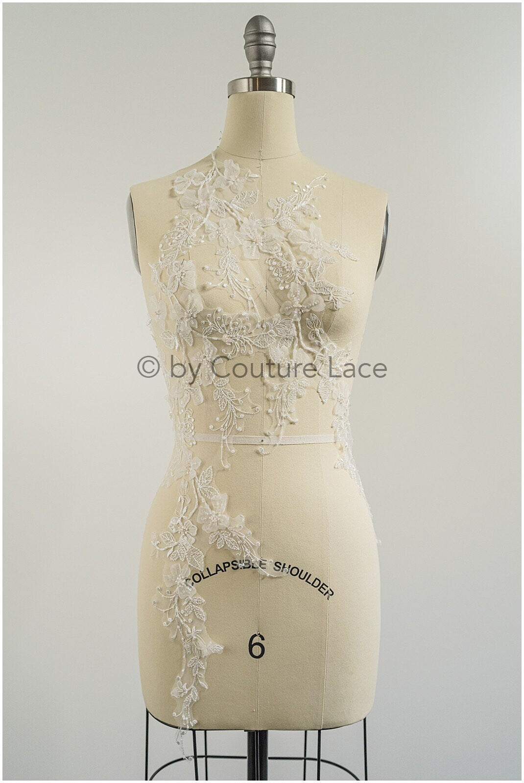 Perlen Blumen Applikation / Perlen Braut Aufnäher / Braut Aufnäher / A23-049