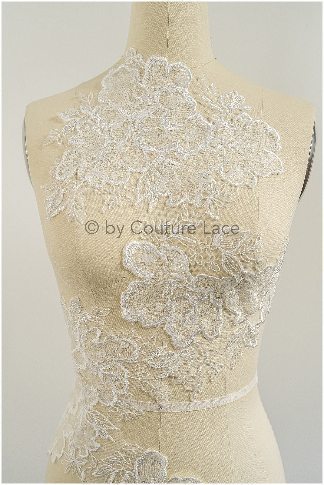 Hochzeit Blumen Applikation/ Blumen Spitzen Applikation/ romantisches Kleid Applikationen/ Blatt Applikationen/ A23-322