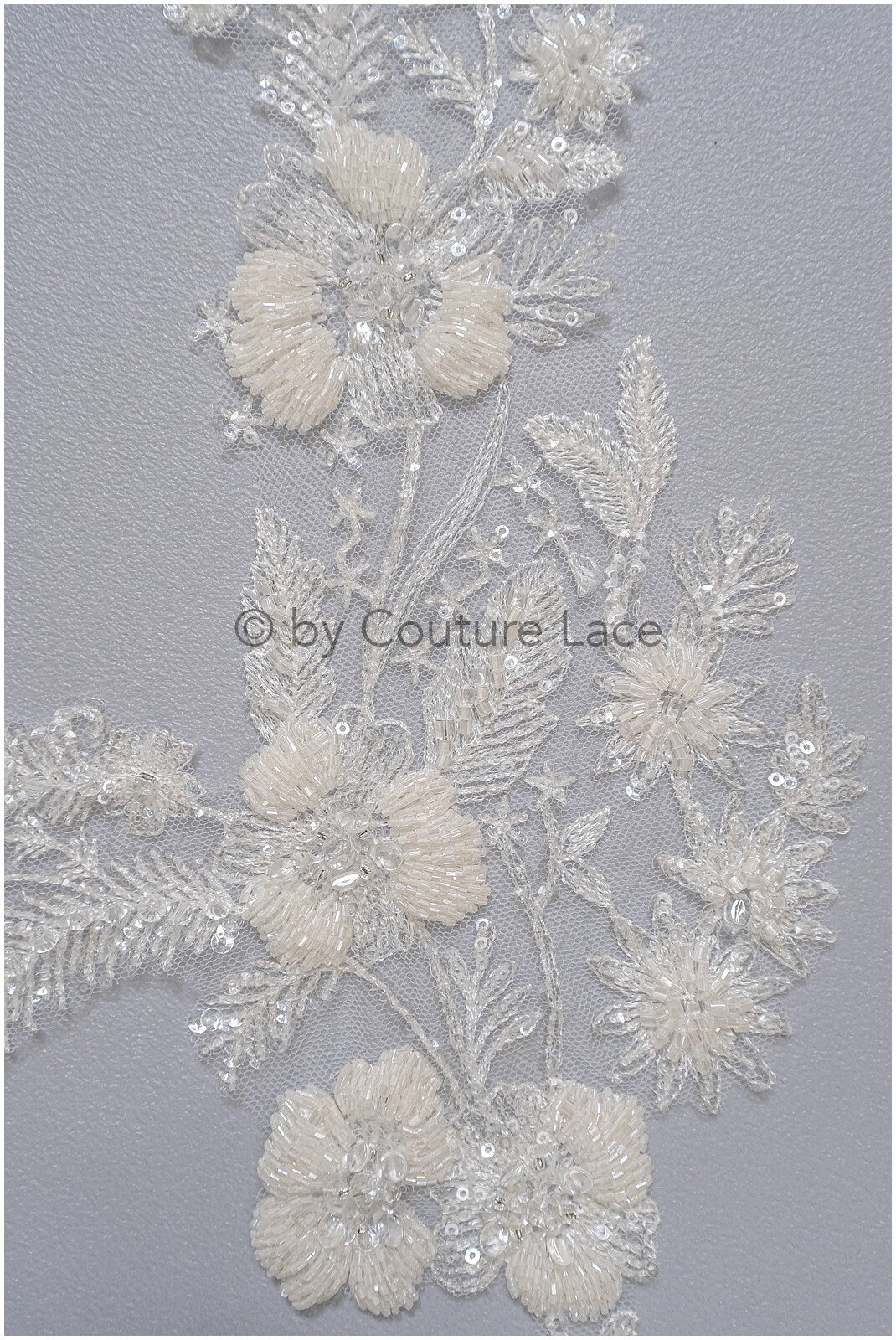 Perlen Perlen Blumen Applikation/ Perlen Braut Aufnäher/ Hochzeitskleid Spitze Applikation/ Brautblatt Applikation/ A23-332