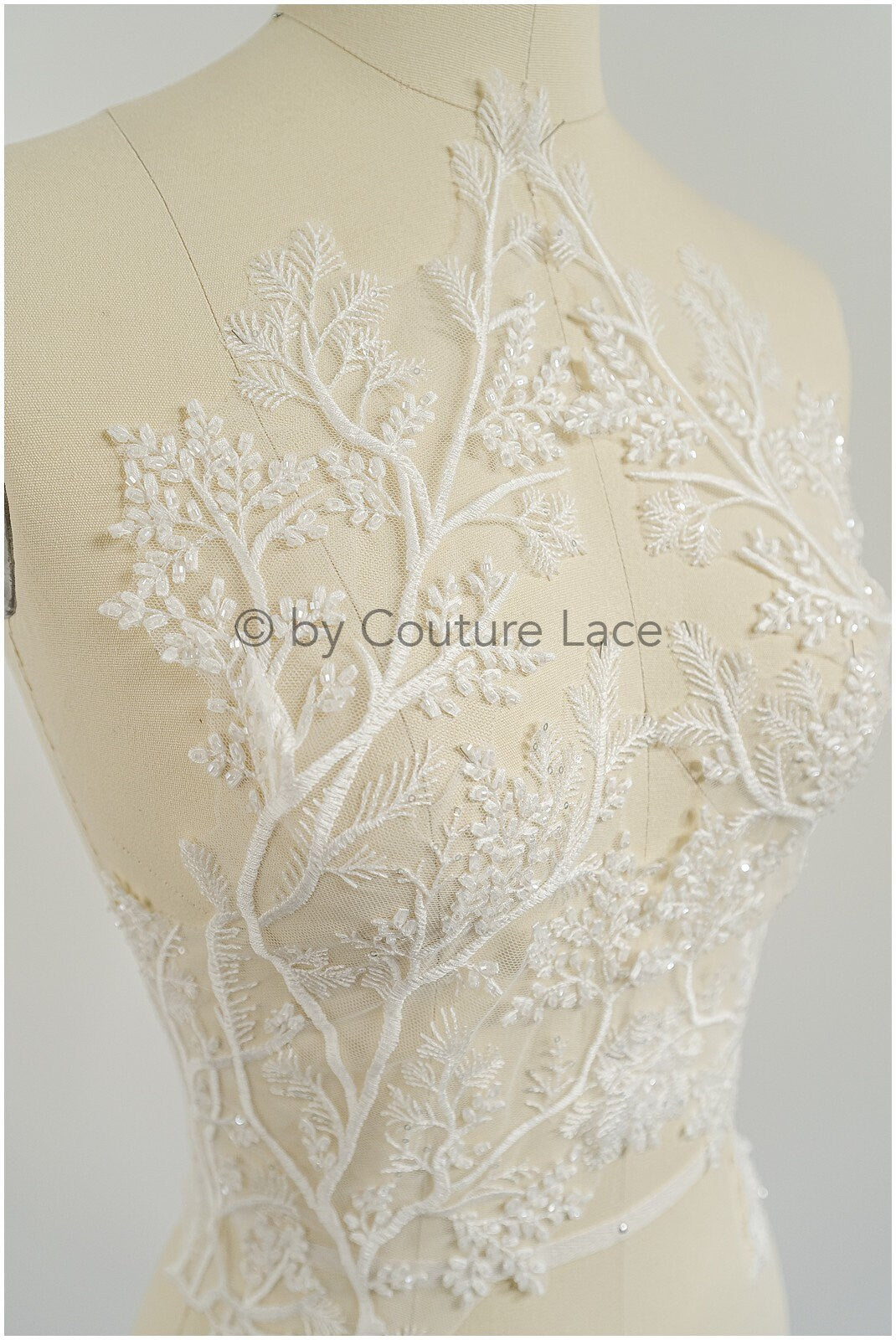 Perlen Blumen Applikation/ Perlen Braut Aufnäher/ Hochzeitskleid Spitzenapplikation/ Brautblatt Applikationen/ A23-334