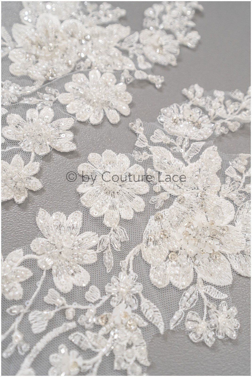 Perlen Perlen Blumen Applikation/ Perlen Braut Aufnäher/ Hochzeitskleid Spitzenapplikation/ Brautblatt Applikation/ A23-326