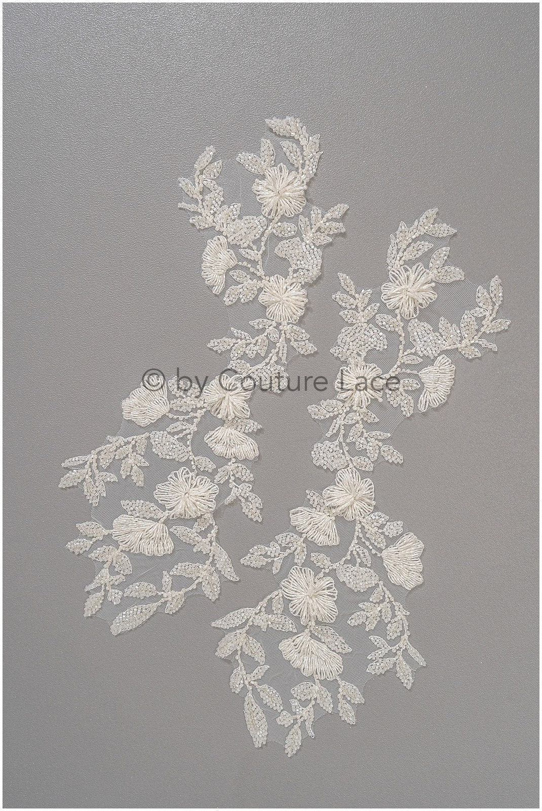 schwere Perlen Blumen Applikation / Perlen Braut Aufnäher / Braut Aufnäher / A23-329