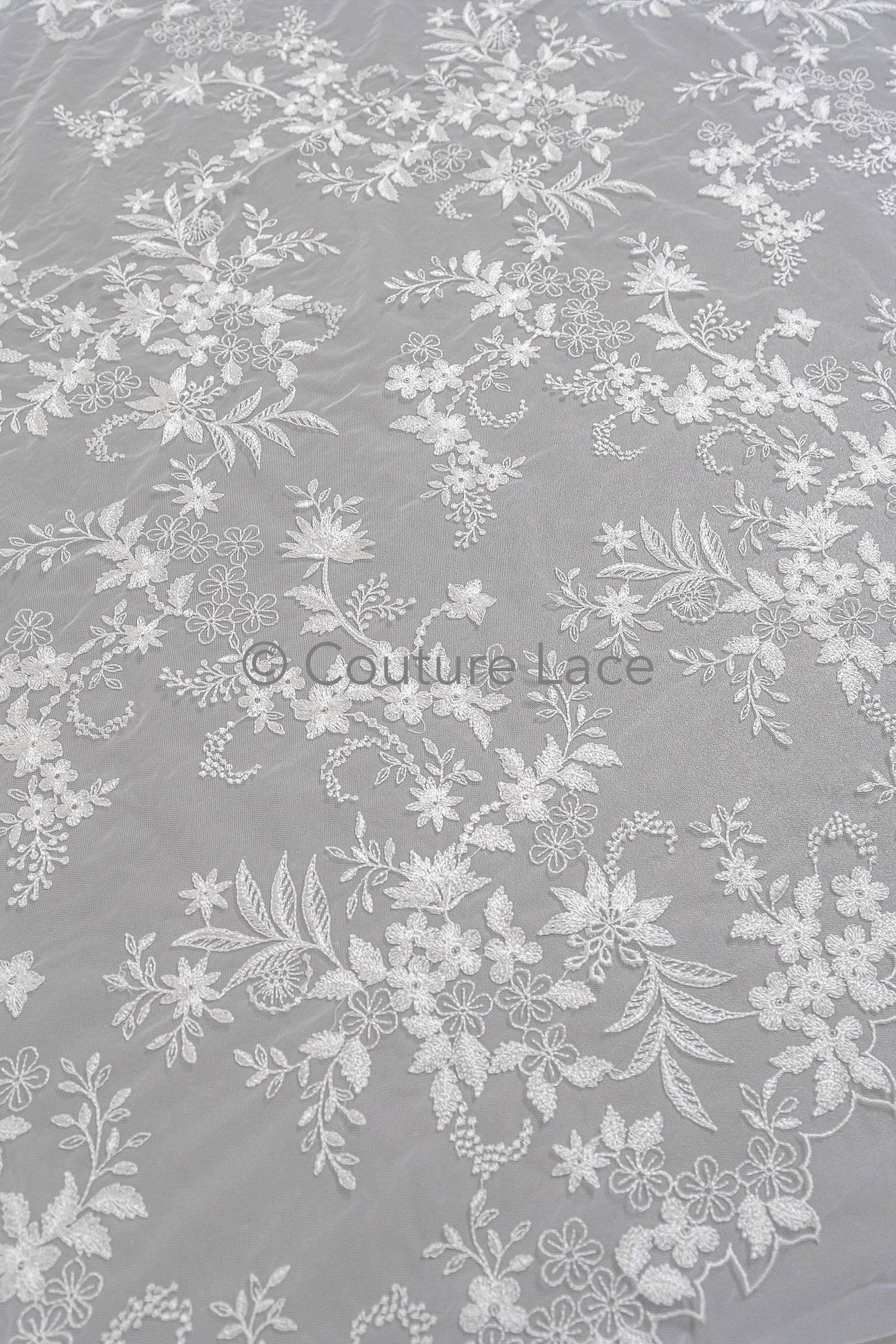 Blumen Braut Spitze Off-White/ Brautspitze Stoff/ Blumen Hochzeit Spitze/ Couture Spitze// L23-028B