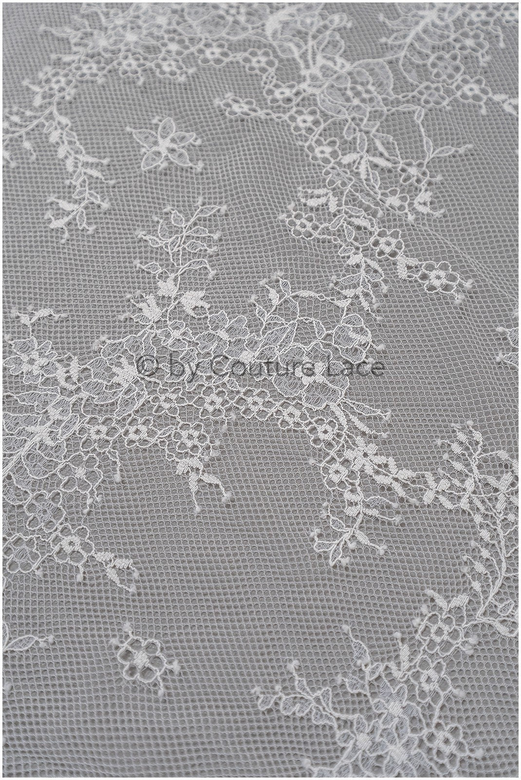 French floral lace/ bridal raschel lace/ French veil lace/ bridal chanitilly lace/ Edwardian lace fabric// L23-131