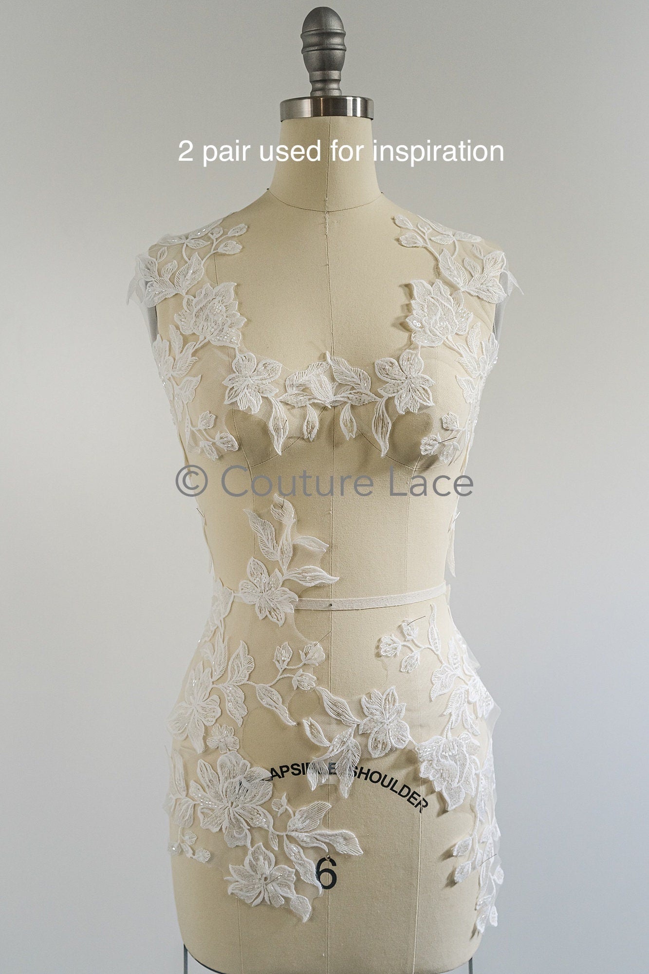 Hochzeitskleid Spitze Applikation/ Perlen Braut Aufnäher/ Perlen Blumen Applikation/ Brautblatt Applikation/ A23-336