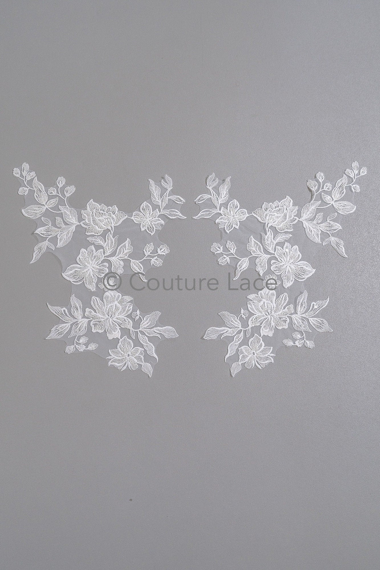 Hochzeitskleid Spitze Applikation/ Perlen Braut Aufnäher/ Perlen Blumen Applikation/ Brautblatt Applikation/ A23-336