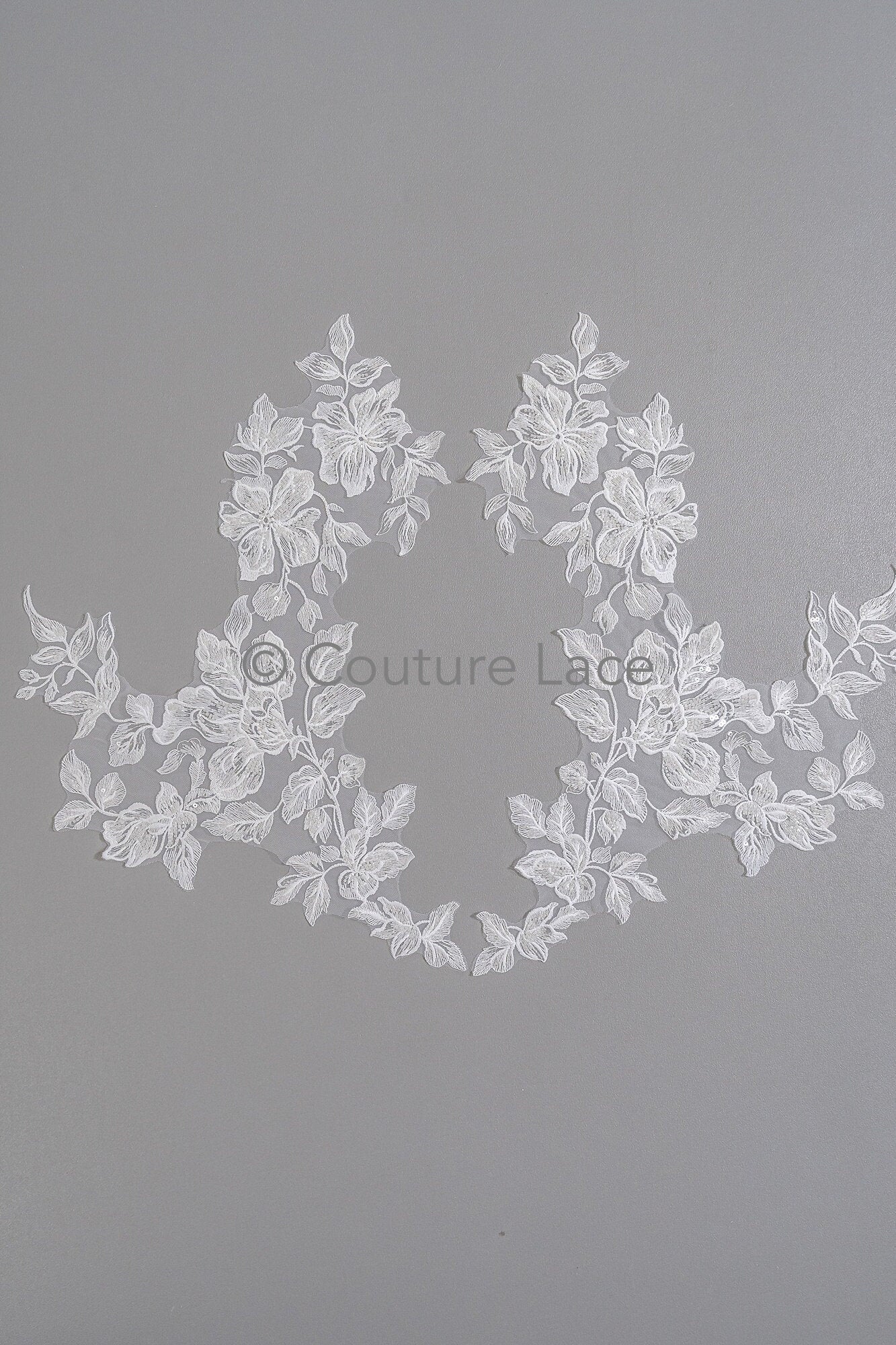 Flower Applique/ Pearl Bridal Patch/ Wedding Dress Lace Applique/ Pearl Bridal Patch/ A23-338