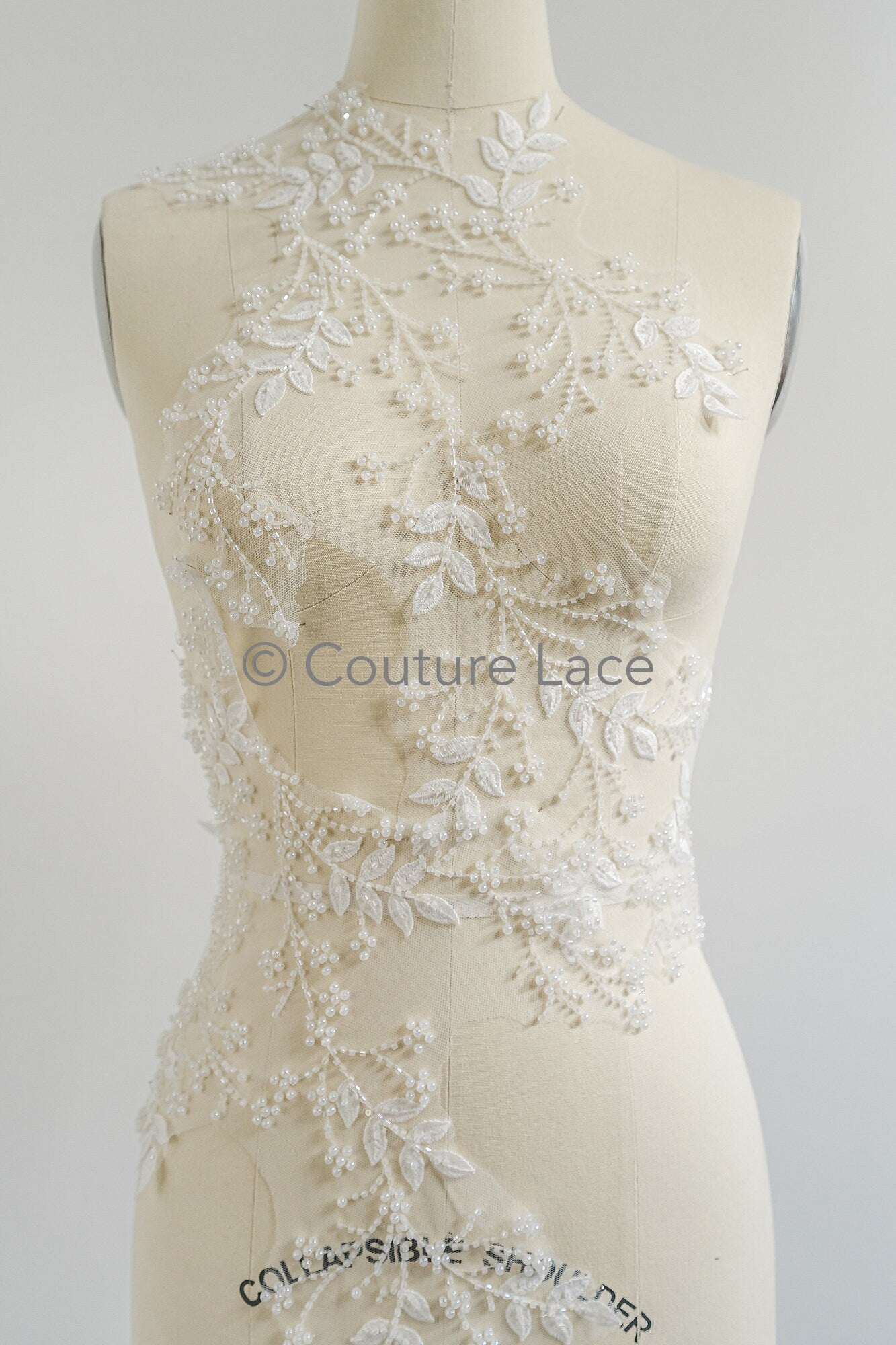 Perlen Blatt Applikation/ Perlen Braut Aufnäher/ Braut Aufnäher/ Hochzeitskleid Spitzenapplikation/ Perlen Brautblatt Motiv / A23-341