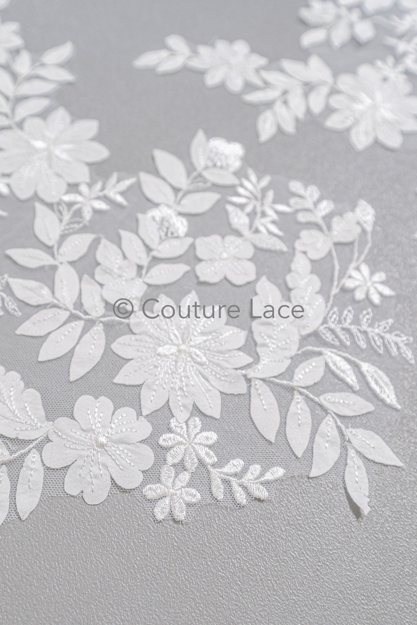 Hochzeit Kleid Spitze Applikation / Perlen Braut Aufnäher / 3D Perlen Blumen Applikation / Braut Applikation Blatt / A23-342