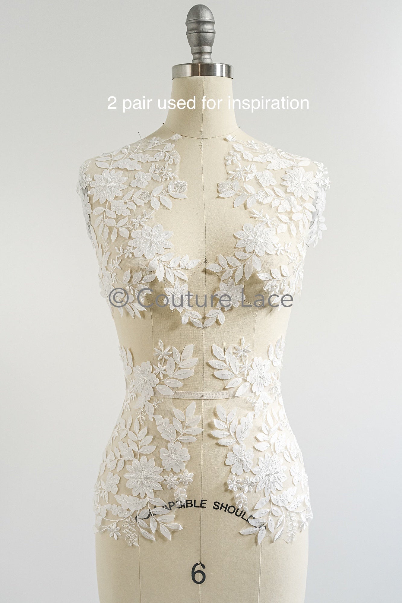 Hochzeit Kleid Spitze Applikation / Perlen Braut Aufnäher / 3D Perlen Blumen Applikation / Braut Applikation Blatt / A23-342