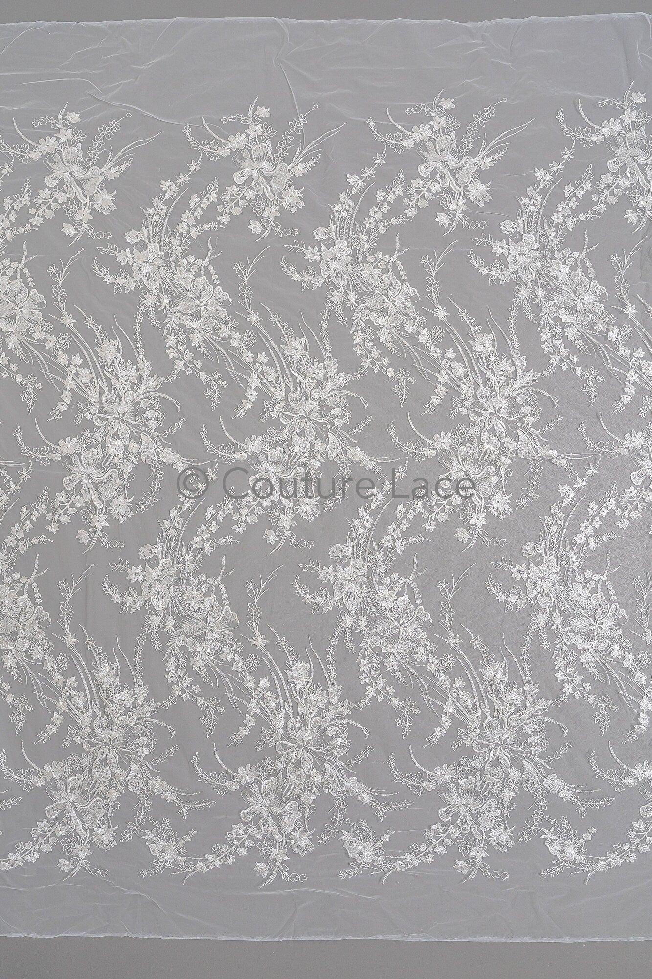 Blumen Braut Spitze Off-White/ florale Brautspitze/ Blumen Hochzeit Spitze/ Couture Spitze// L23-551