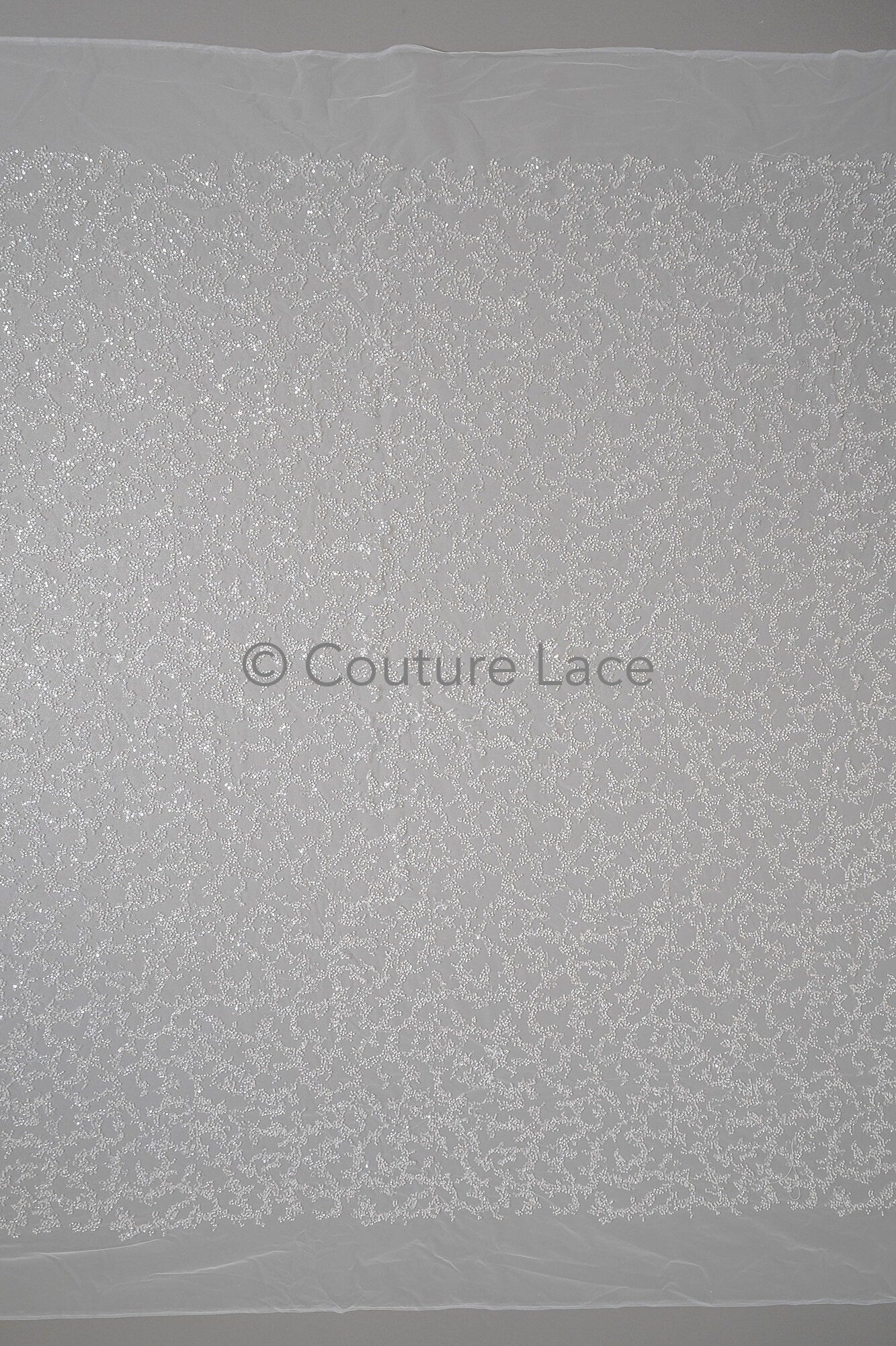 Couture Spitzenstoff Off-White/ Perlen Spitzenstoff/ Spitze mit Perlen/ Brautspitze Stoff// L23-557