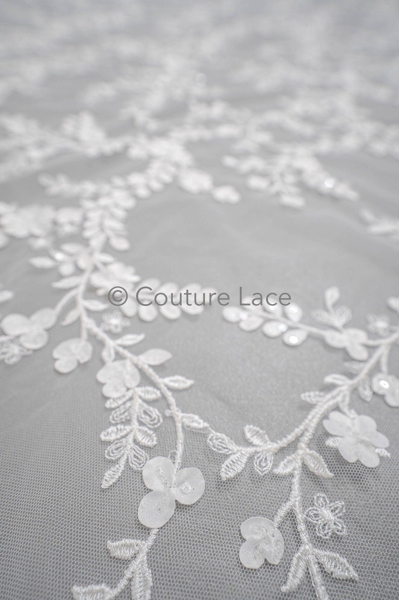 3D Blumen Spitzenstoff/ Braut Spitzenstoff Off-White/ romantischer Blumen Spitzenstoff mit Perlen/ Hochzeit Spitzenstoff// L23-573