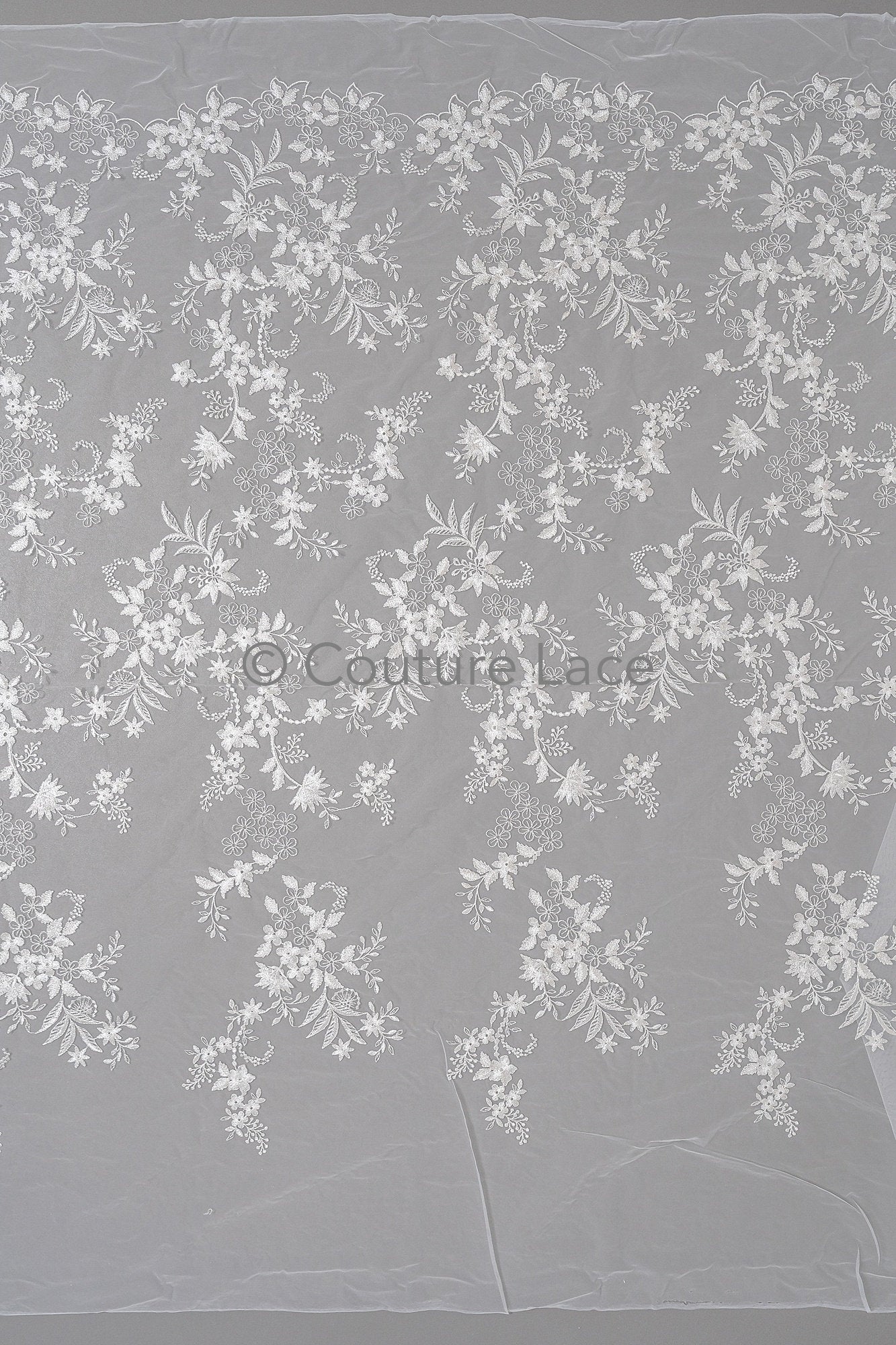 Blumen Braut Spitze Off-White/ Brautspitze Stoff/ Blumen Hochzeit Spitze/ Couture Spitze// L23-028B