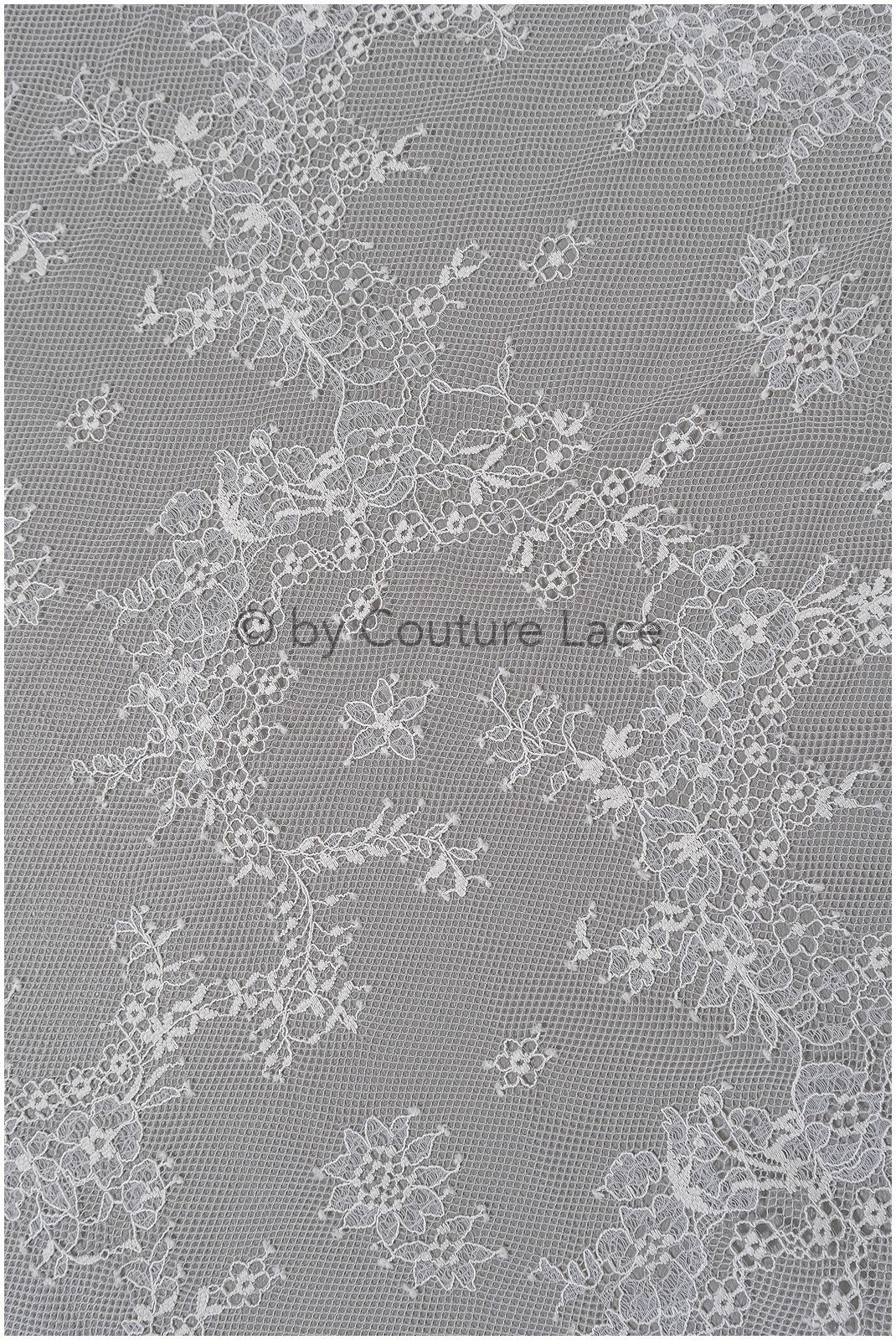 French floral lace/ bridal raschel lace/ French veil lace/ bridal chanitilly lace/ Edwardian lace fabric// L23-131