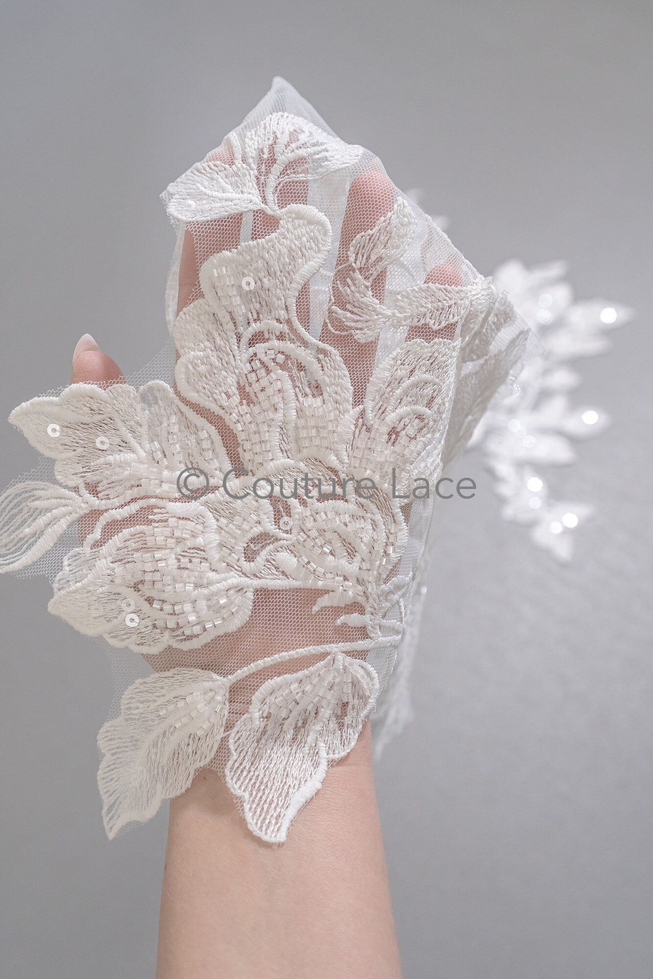 Stickerei Blumen Applikation/ Perlen Braut Aufnäher/ Hochzeitskleid Spitze Applikation/ Perlen Braut Aufnäher Applikation/ A23-337