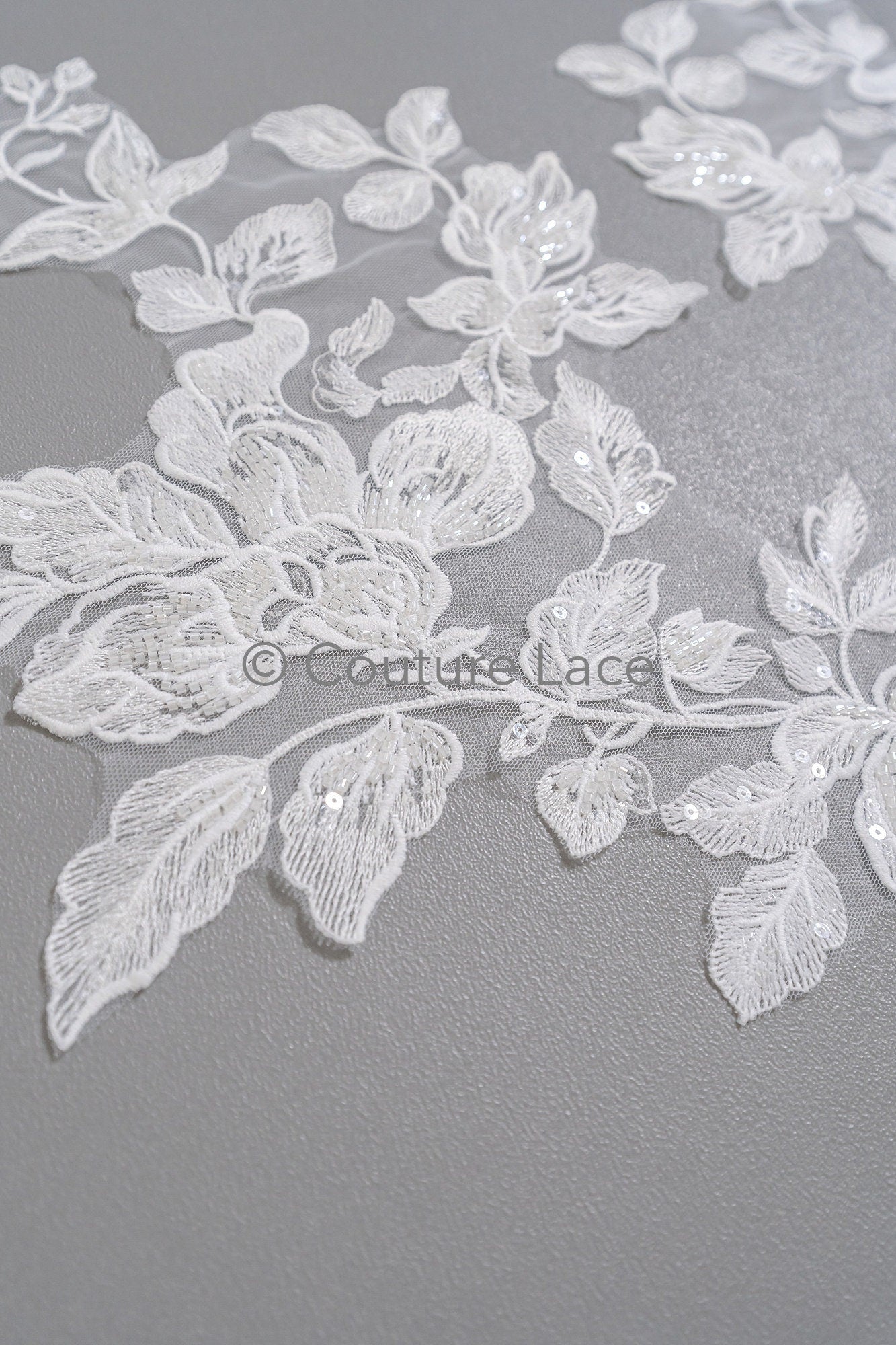 Stickerei Blumen Applikation/ Perlen Braut Aufnäher/ Hochzeitskleid Spitze Applikation/ Perlen Braut Aufnäher Applikation/ A23-337