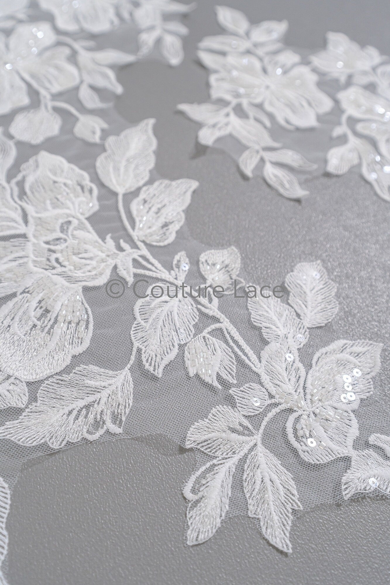 Flower Applique/ Pearl Bridal Patch/ Wedding Dress Lace Applique/ Pearl Bridal Patch/ A23-338