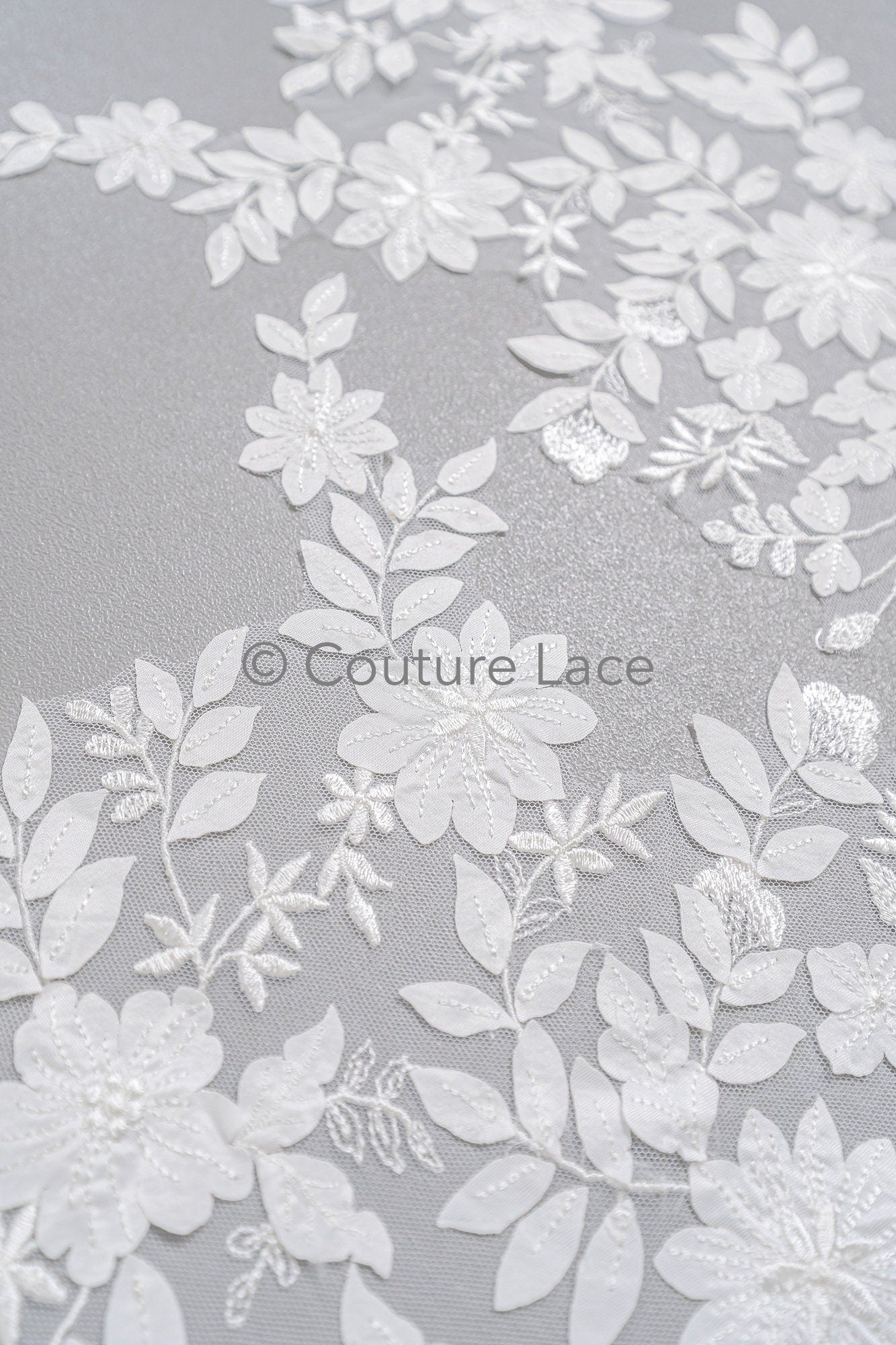 Hochzeit Kleid Spitze Applikation / Perlen Braut Aufnäher / 3D Perlen Blumen Applikation / Braut Applikation Blatt / A23-342