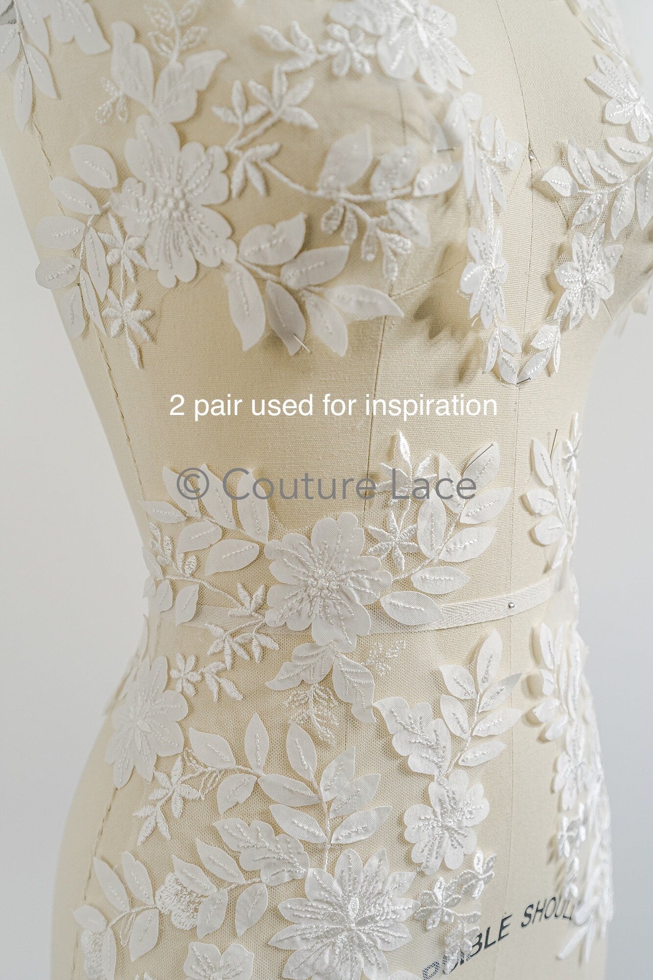 Hochzeit Kleid Spitze Applikation / Perlen Braut Aufnäher / 3D Perlen Blumen Applikation / Braut Applikation Blatt / A23-342