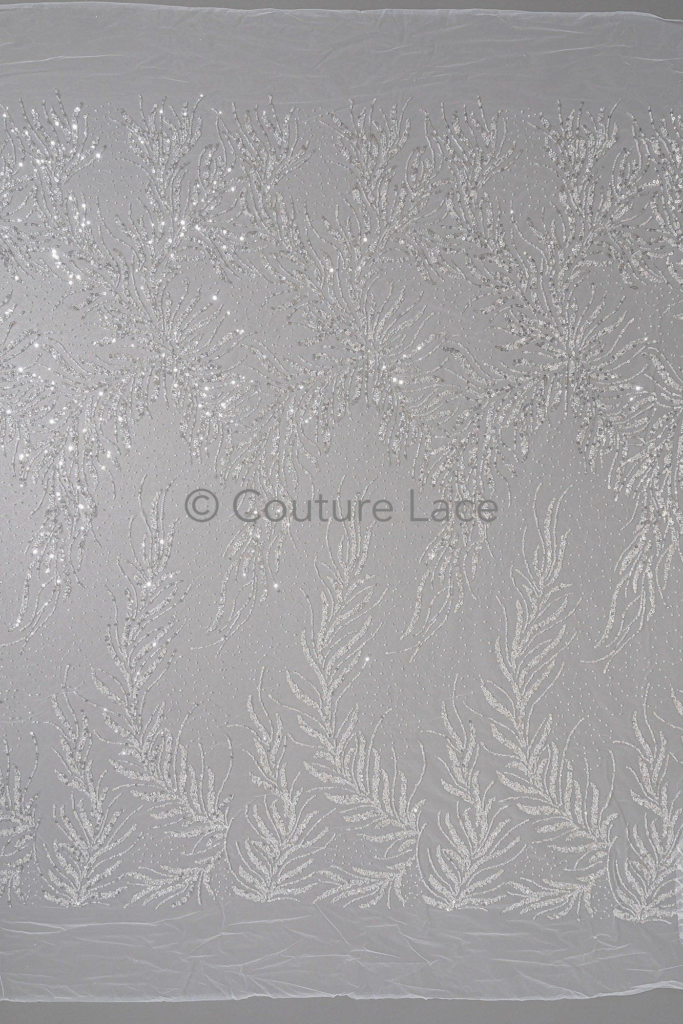 Perlen Spitzenstoff Off-White/ Perlen Brautkleid Spitze/ Couture Spitze mit Perlen/ Perlen Spitze// L23-544