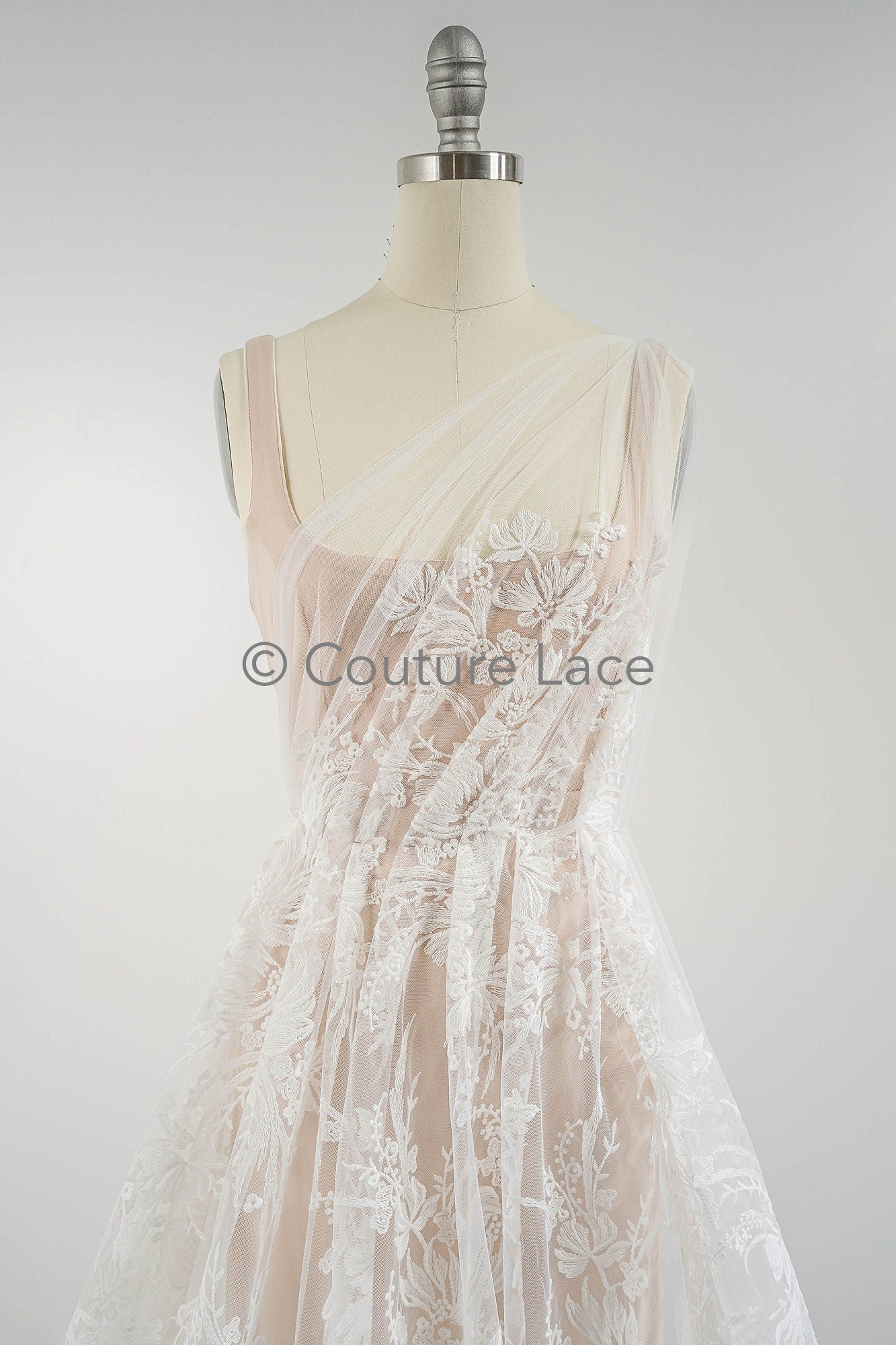 Blumen Braut Spitze Off-White/ Brautspitze/ Blumen Hochzeit Spitze/ Couture Spitze// L23-547