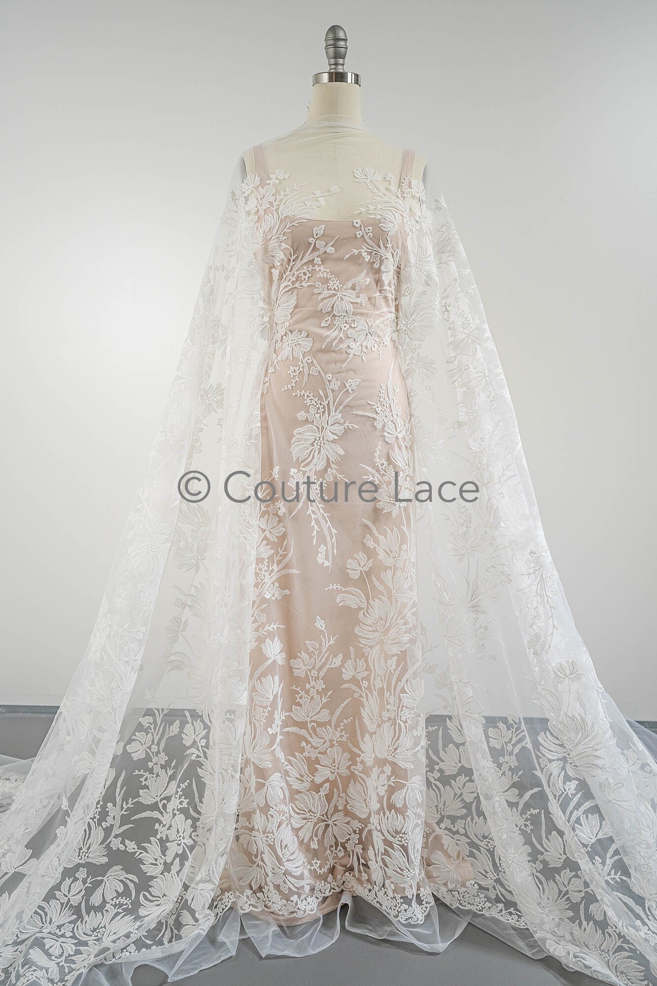 Blumen Braut Spitze Off-White/ Brautspitze/ Blumen Hochzeit Spitze/ Couture Spitze// L23-547