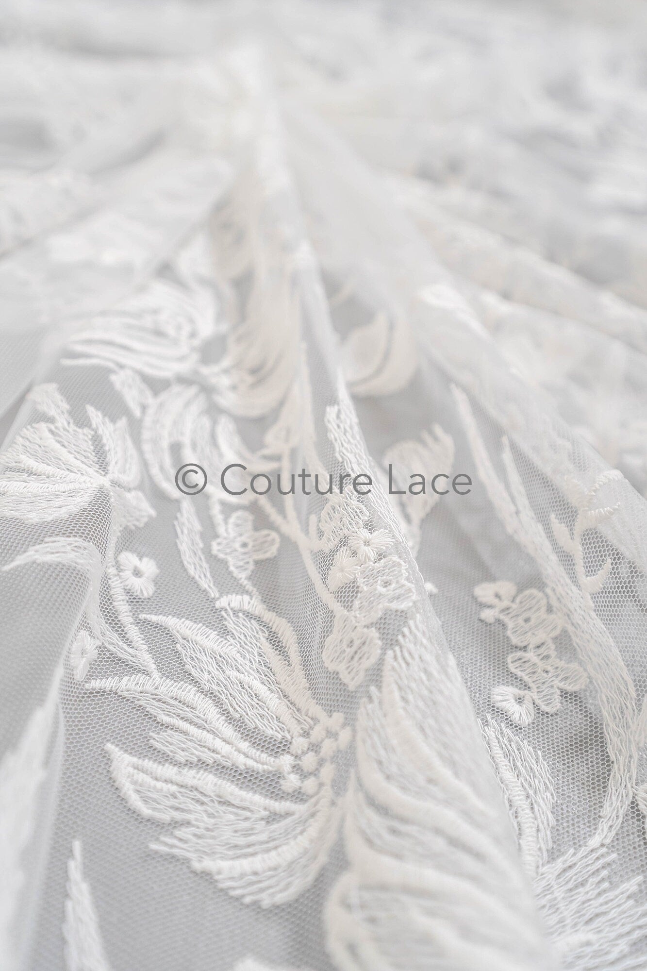 Blumen Braut Spitze Off-White/ Brautspitze/ Blumen Hochzeit Spitze/ Couture Spitze// L23-547