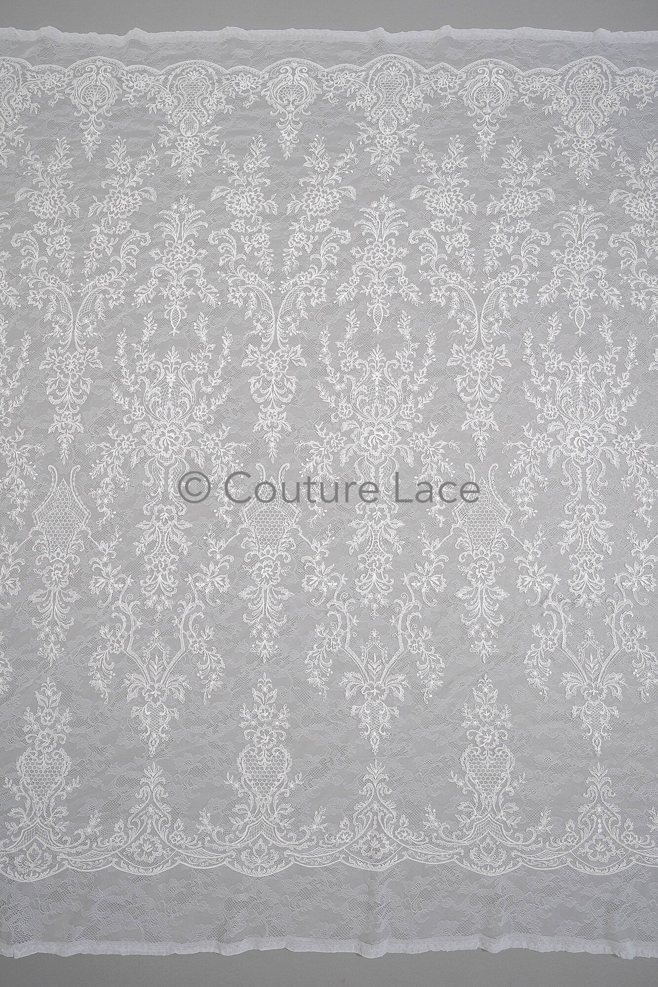 Blumen Braut Spitze Off-White/ Brautspitze mit Blumen/ Blumen Hochzeit Spitze/ Couture Spitze// L23-576