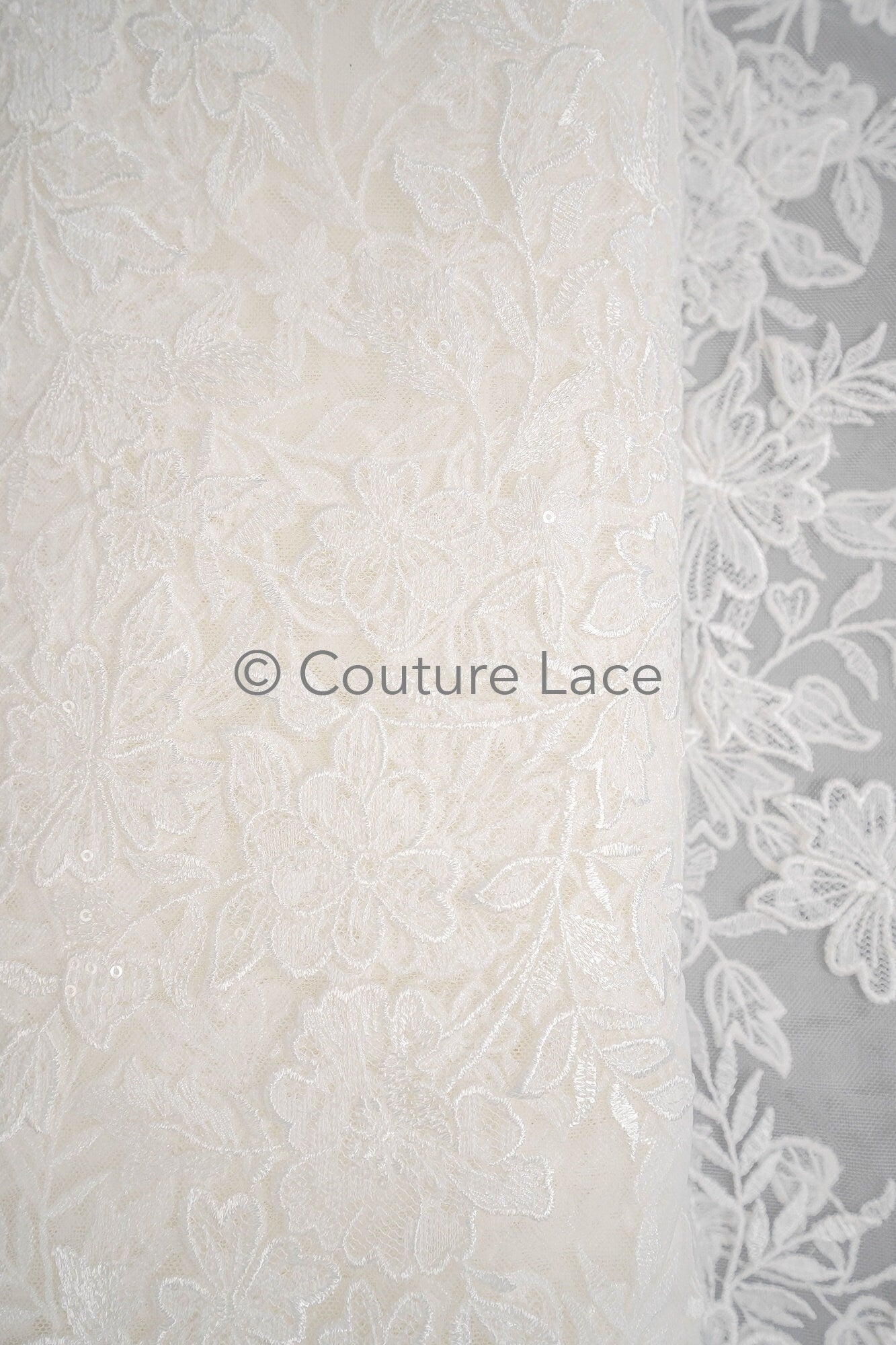 Blumen Spitze Off-White/ romantische Braut Spitze/ französische Brautspitze/ florale Braut Spitze// L23-593