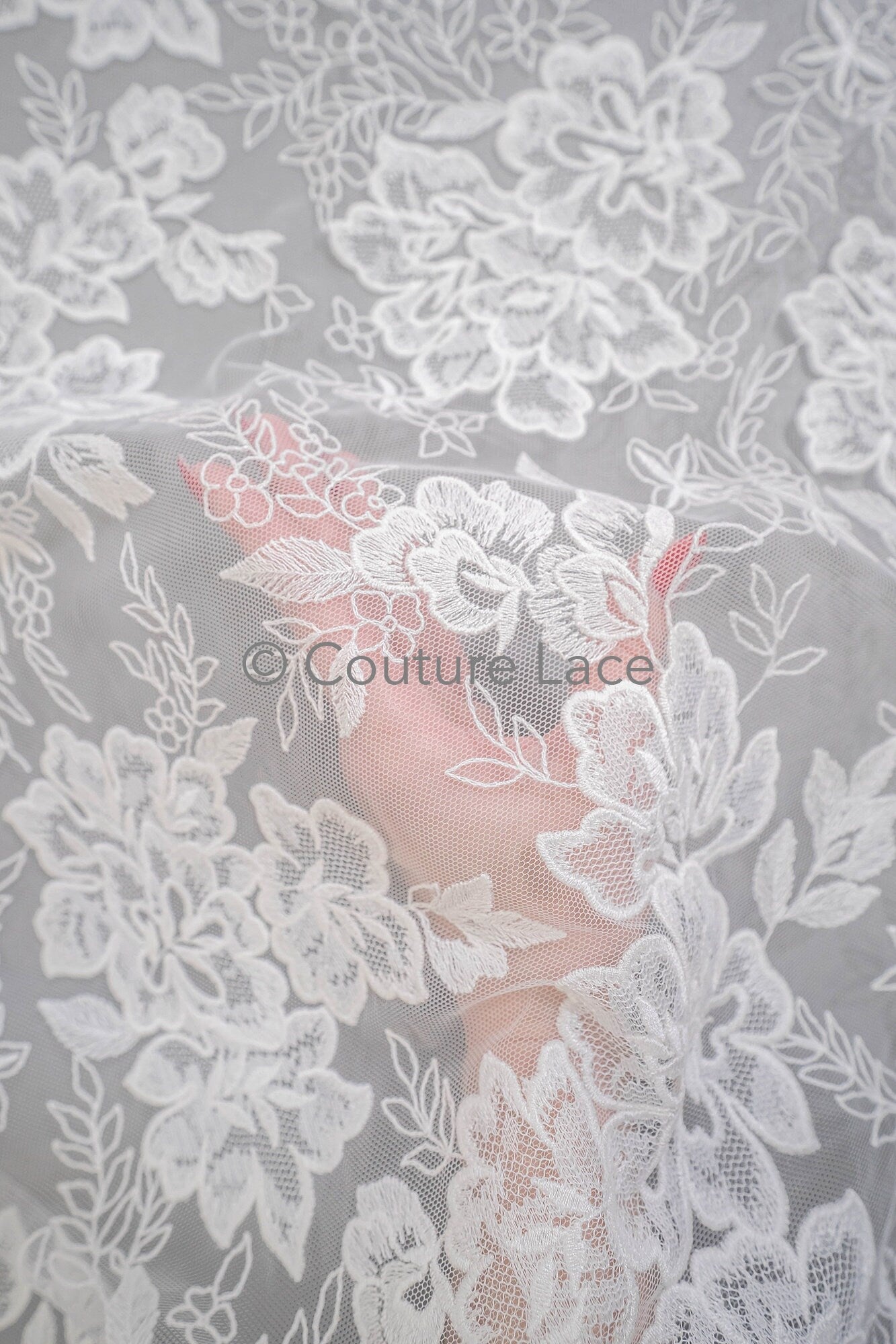 Blumen Braut Spitze / Braut Spitze Material / off-white Braut Spitze / Blumen Hochzeit Spitze / Couture Spitze / / L23-589