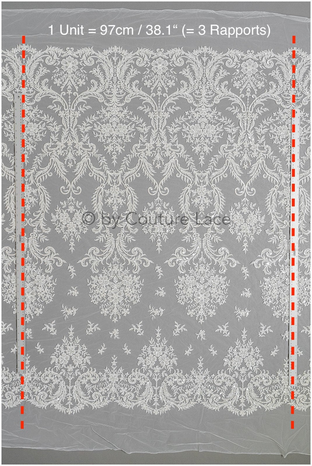 Perlen Spitzenstoff Off-White/ Perlen Brautkleid Spitze mit Perlen/ Couture Spitzenstoff/ Perlen Spitze// L23-514